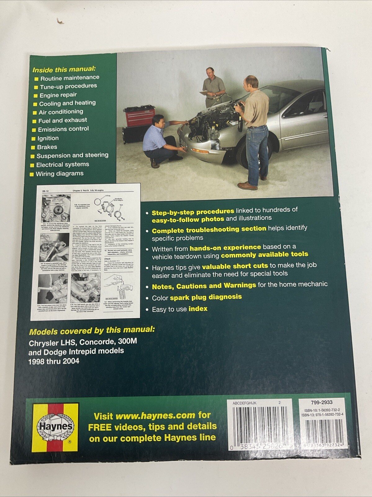 Haynes Repair Manual Ser.: Chrysler LHS,Concorde,300M,Dodge Intrepid, 1998-2004