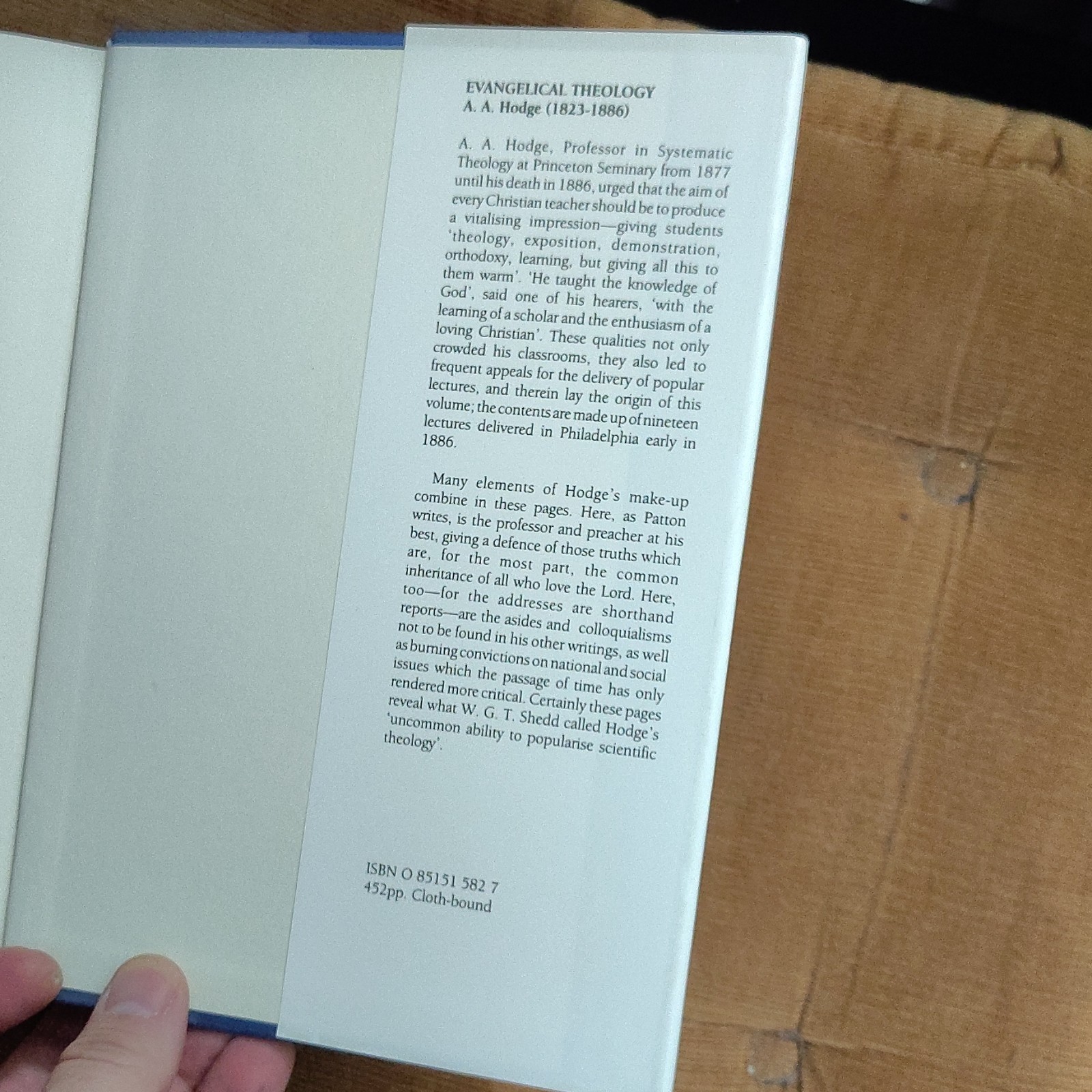 A. A. Hodge Outlines of Theology HC Dust Jacket Banner of Truth Evangelical