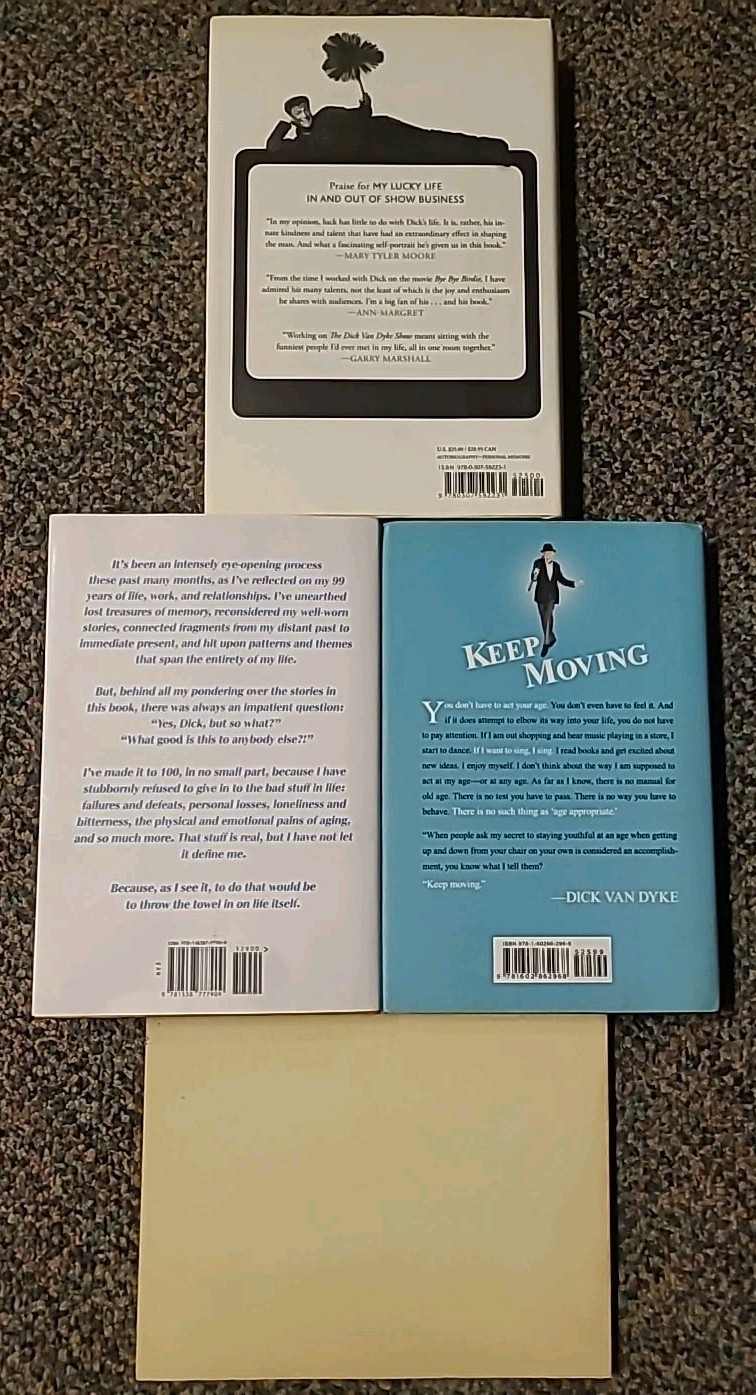 4 DICK VAN DYKE Books Alter Egos Keep Moving MY LUCKY LIFE 100 Rules VG – NEW