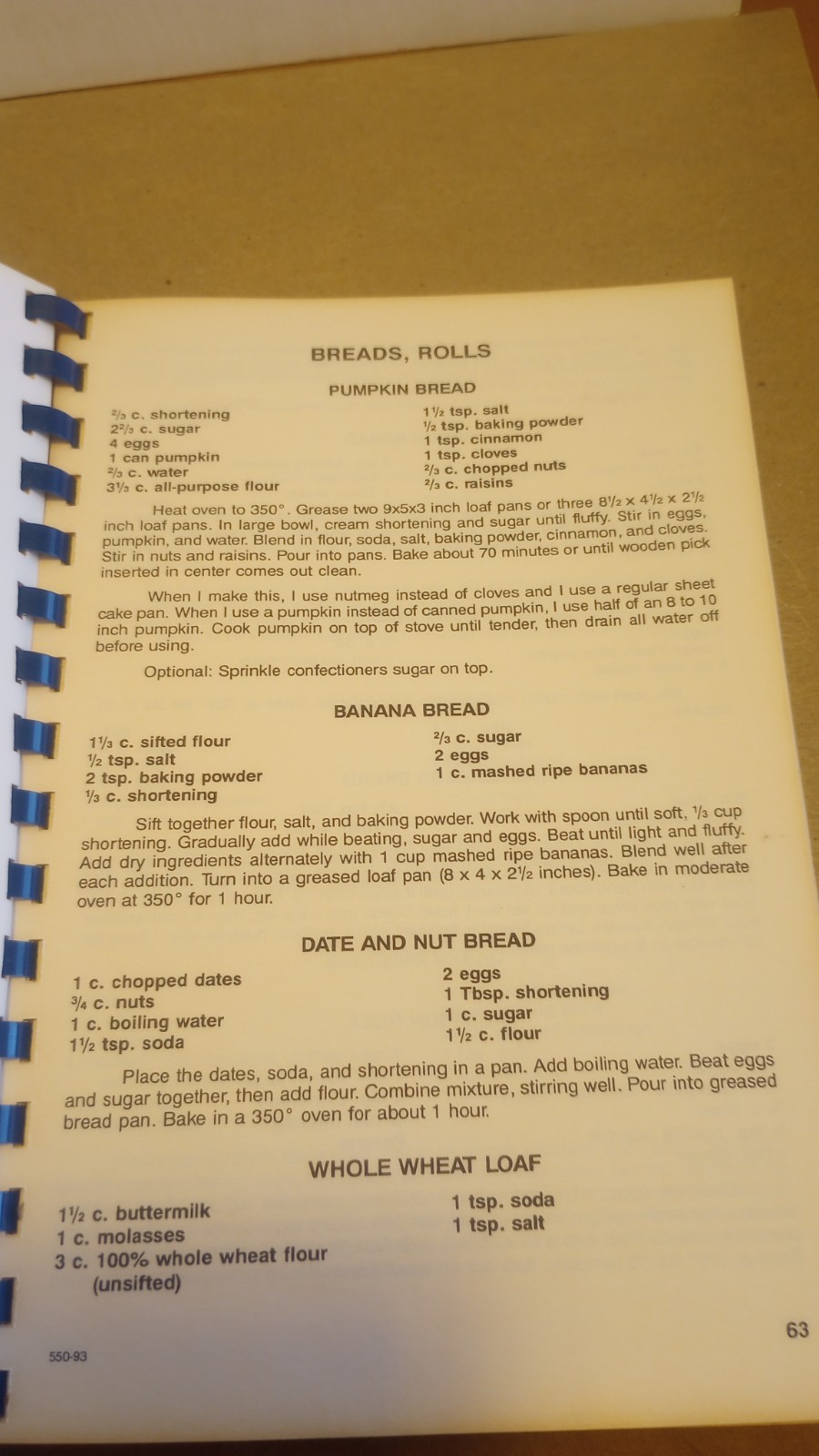1993 “Sunday Dinner at Grandmom’s” Cookbook by Christel Ellis – 112+ Pages