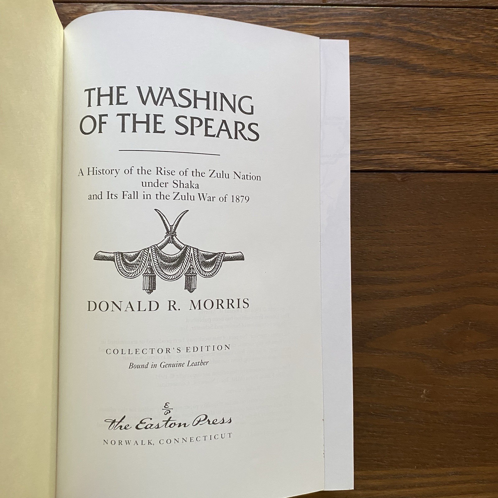 Easton Press The Washing of the Spears Zulu Nation 1993 Morris Military Leather
