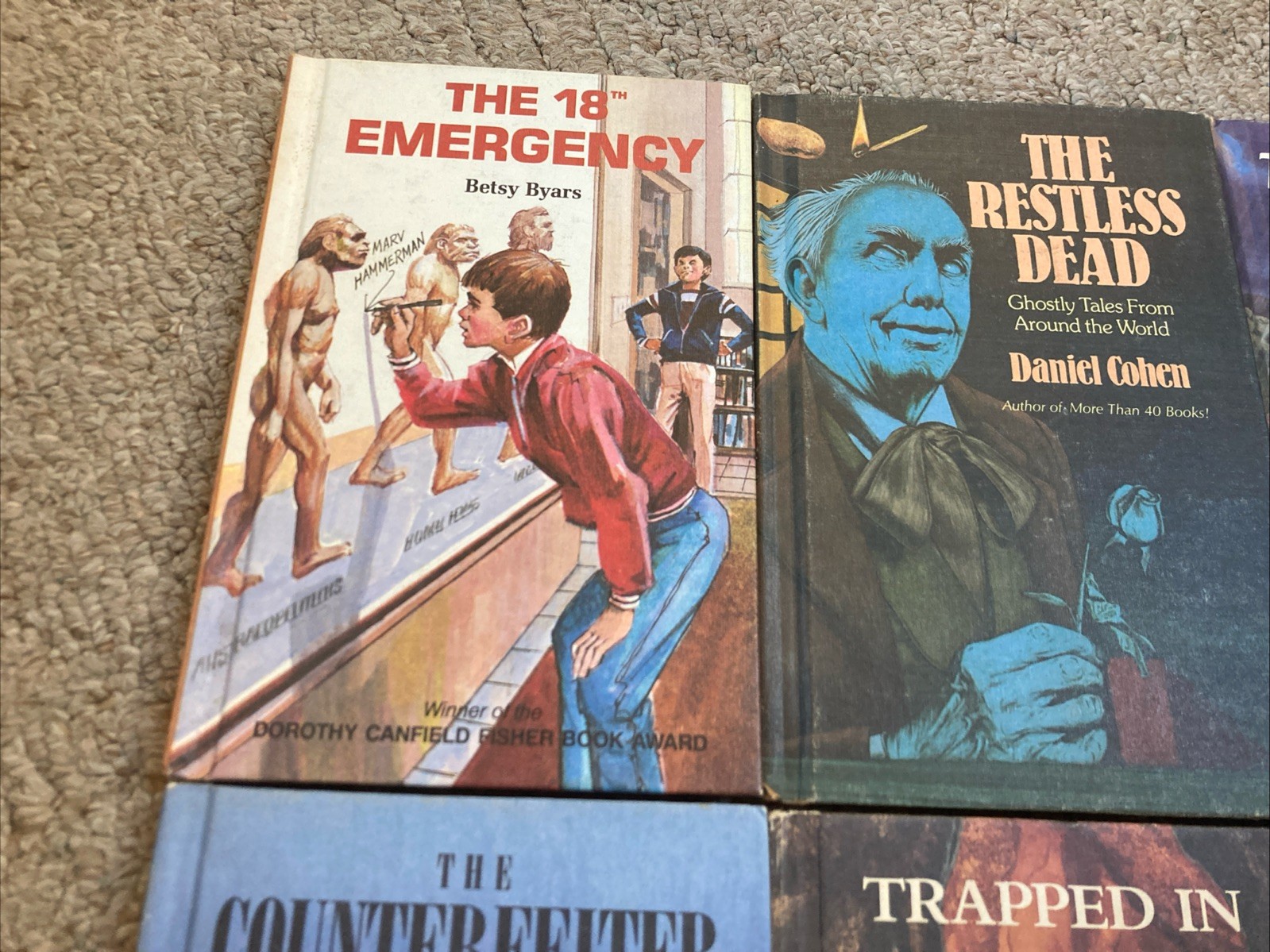 Vintage 80s Just For Boys 6 Book Lot Weekly Readers Hardcover HC Readers YA