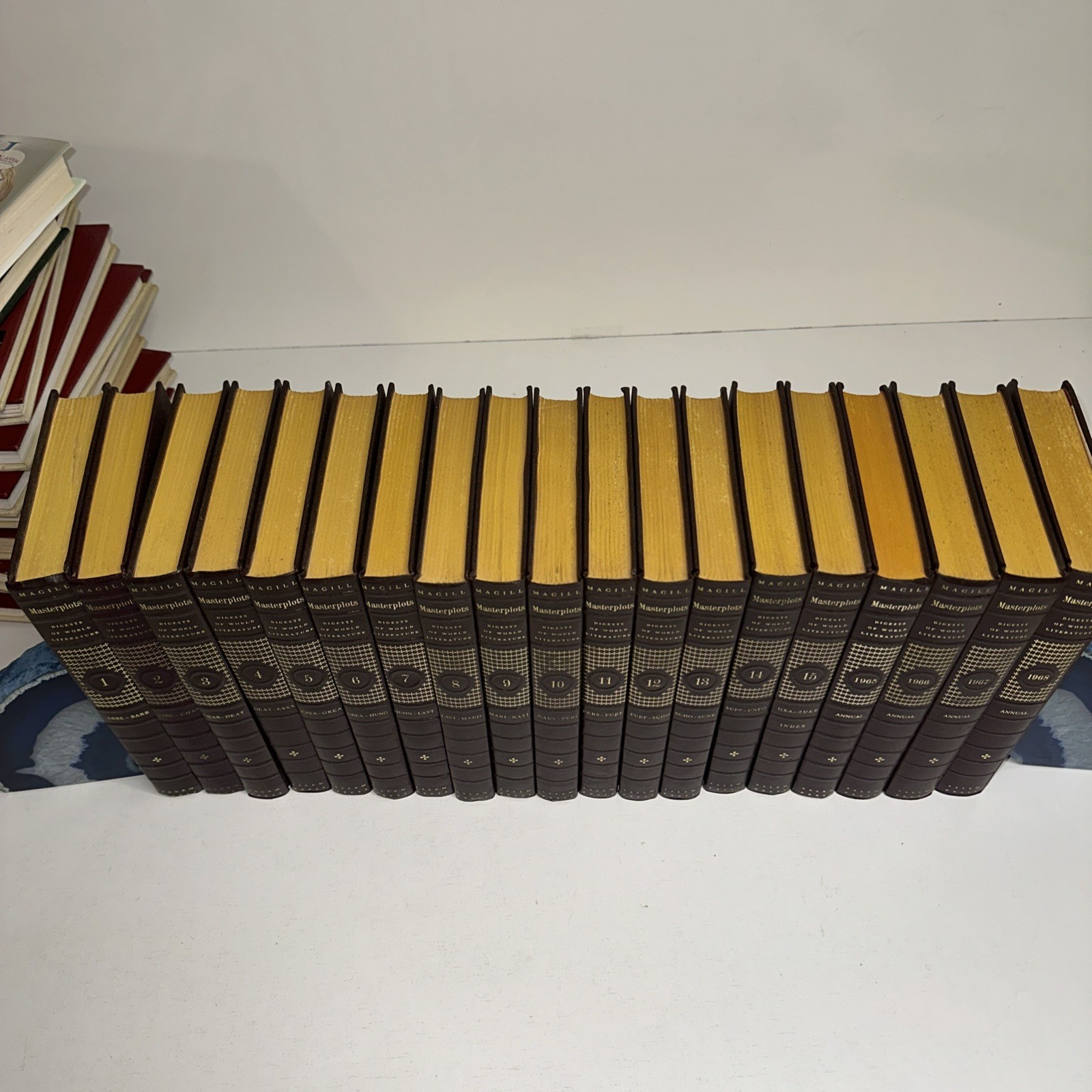 Masterplots Digests of World Literature 15 Vol Set Complete Plus 4 Annual 65-68