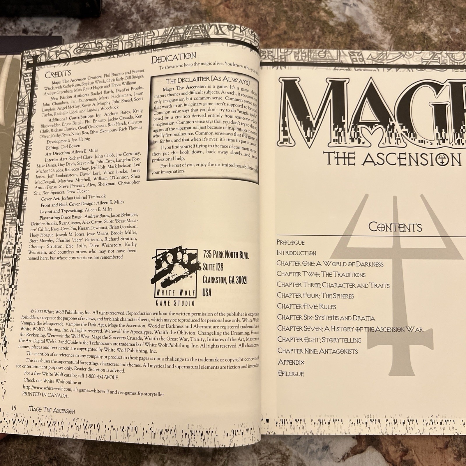 Mage The Ascension Limited Edition Slipcover Rulebook