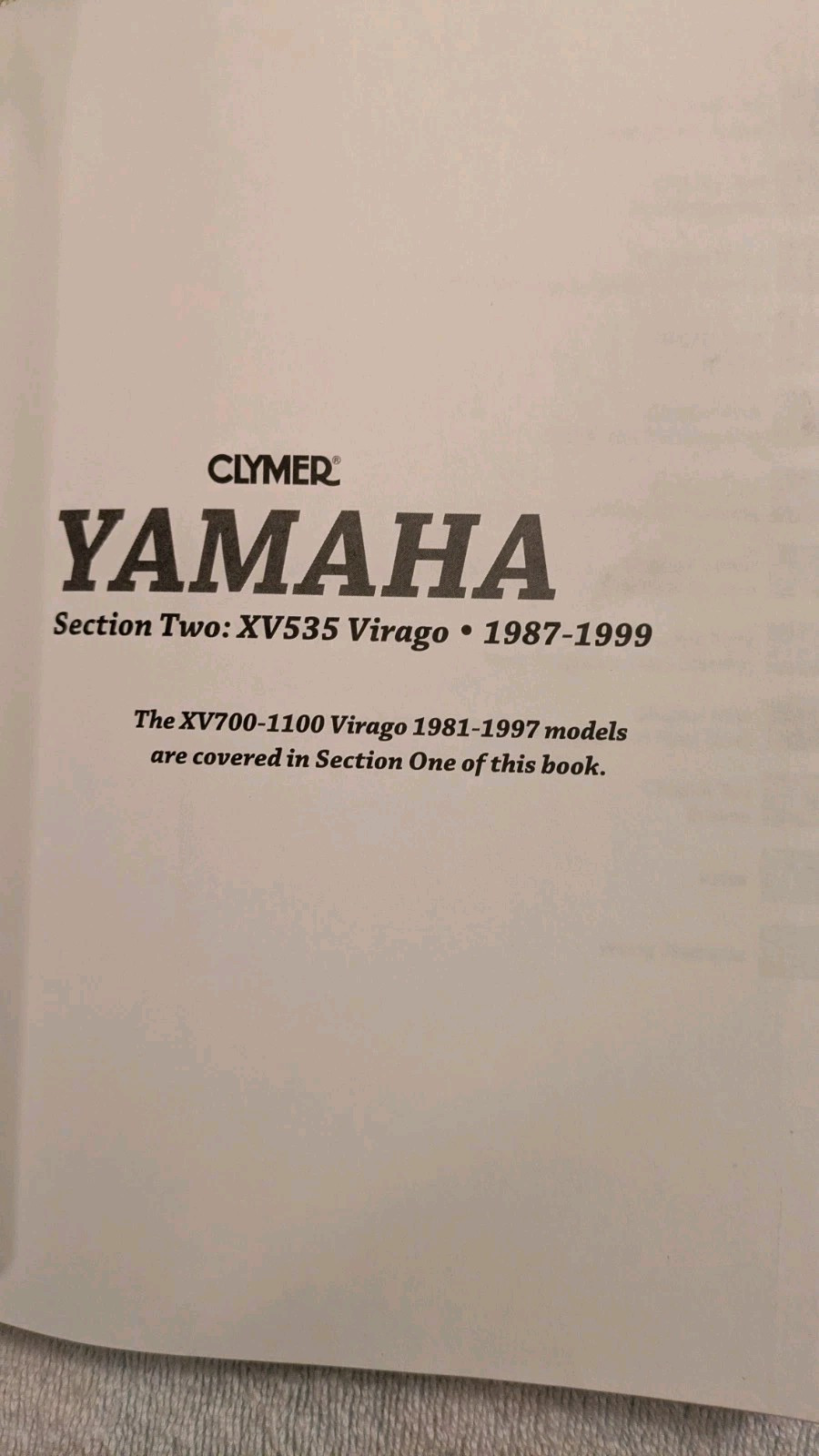 YAMAHA 1981-1999 XV535-1100 Service Manual, AS IS, Heavily Used, PB, 408p, 2001