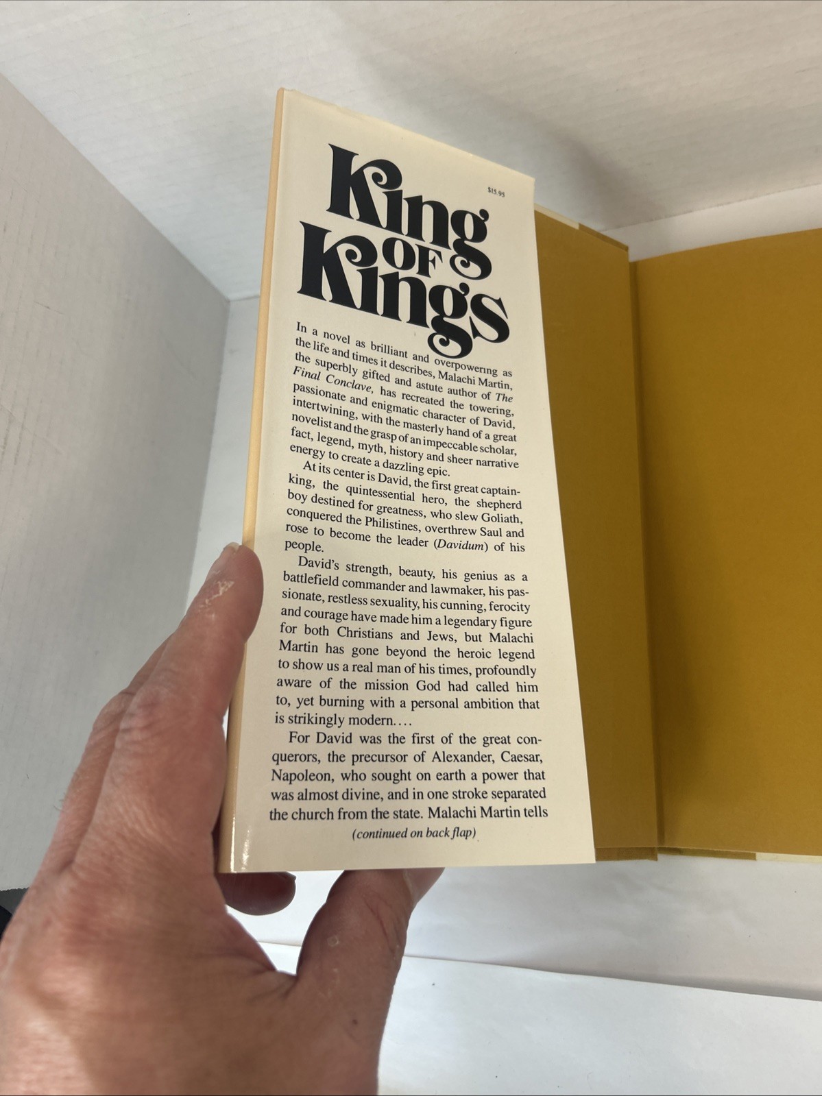 King of Kings : A Novel Of The Life Of David Hardcover Malachi Martin Read
