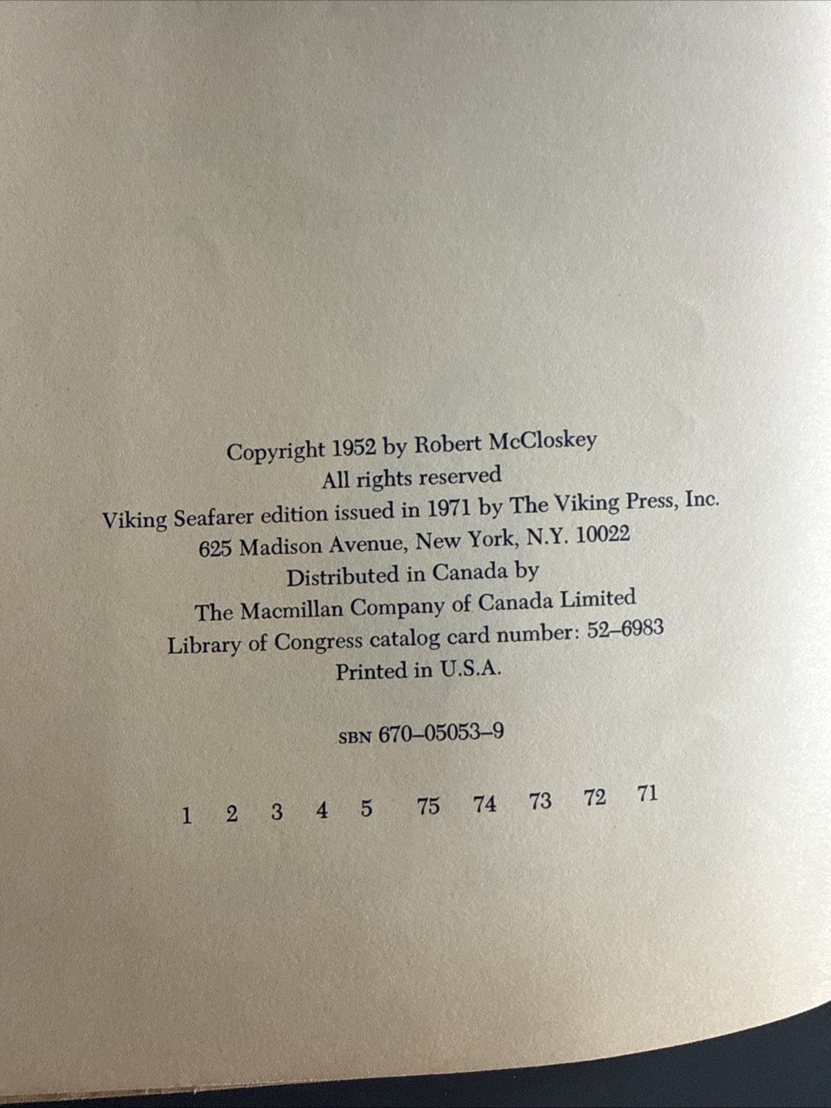 One Morning In Maine – Robert McCloskey