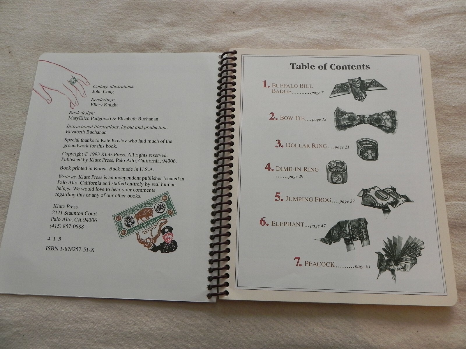 The Buck Book, Things To Do With A Dollar Bill, Anne Akers Johnson