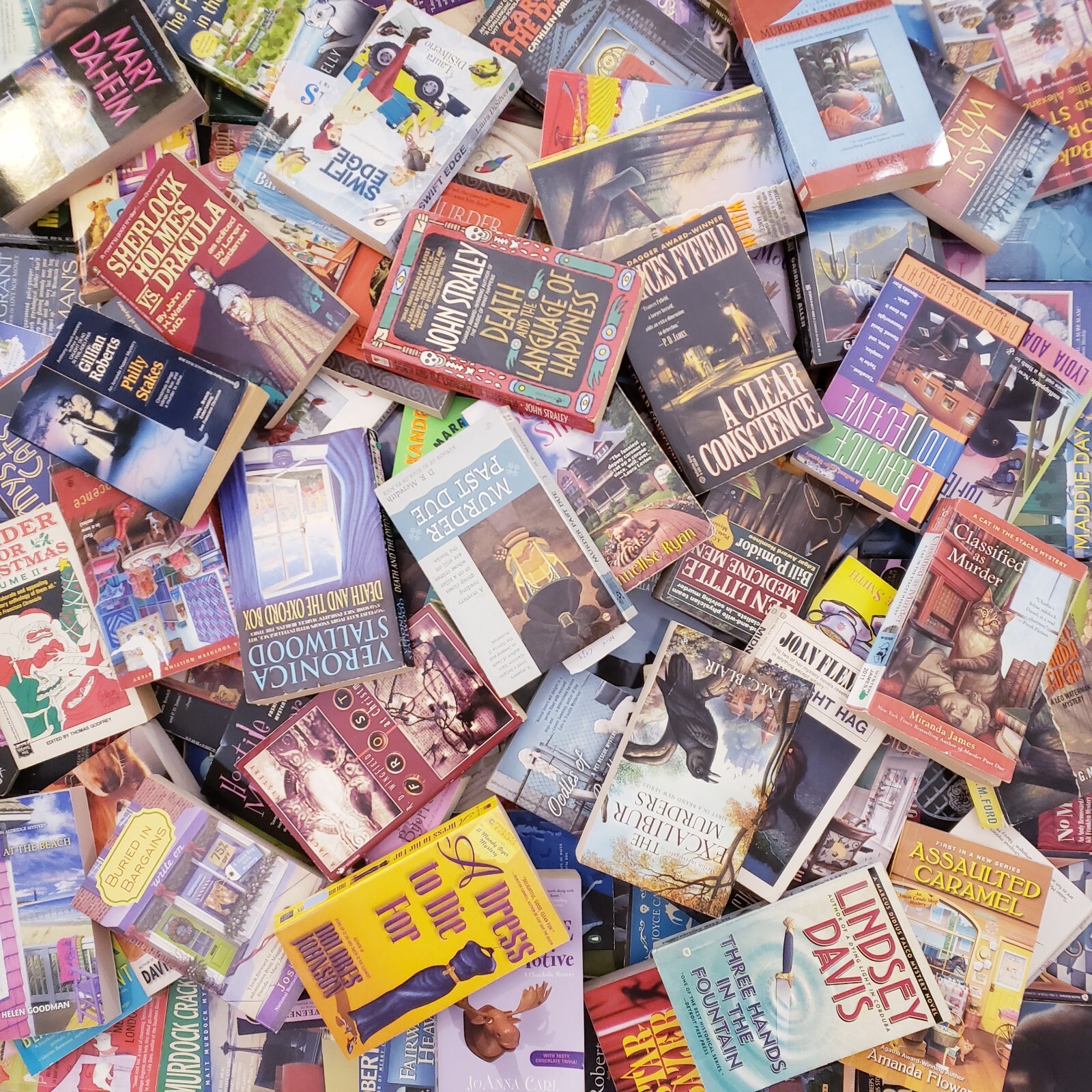 Random Pick Box Huge Big Lot 50 Cozy Mystery Novel Mass Market Book Mixed Author
