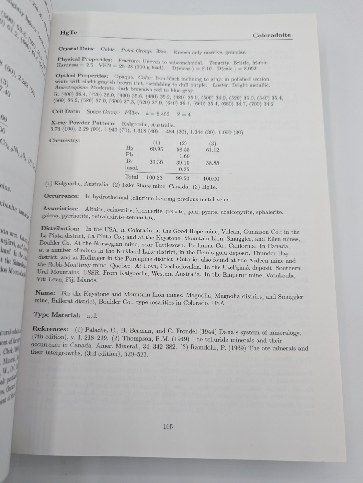 Handbook of Mineralogy Vol. 1 : Elements, Sulfides, Sulfosalts