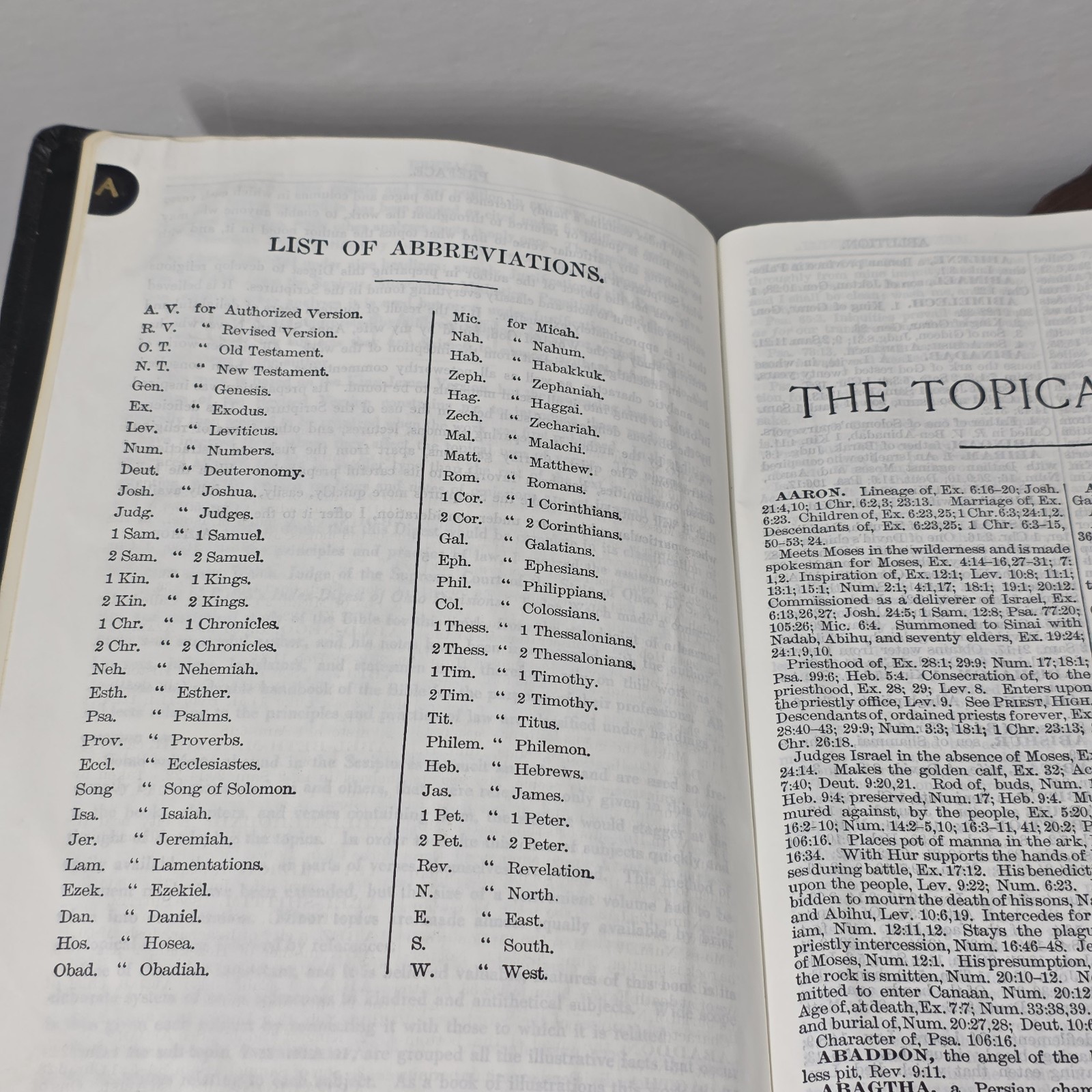 Nave’s Topical Bible Digest Black Leather Bound Thumb Indexed 1962 Southwestern