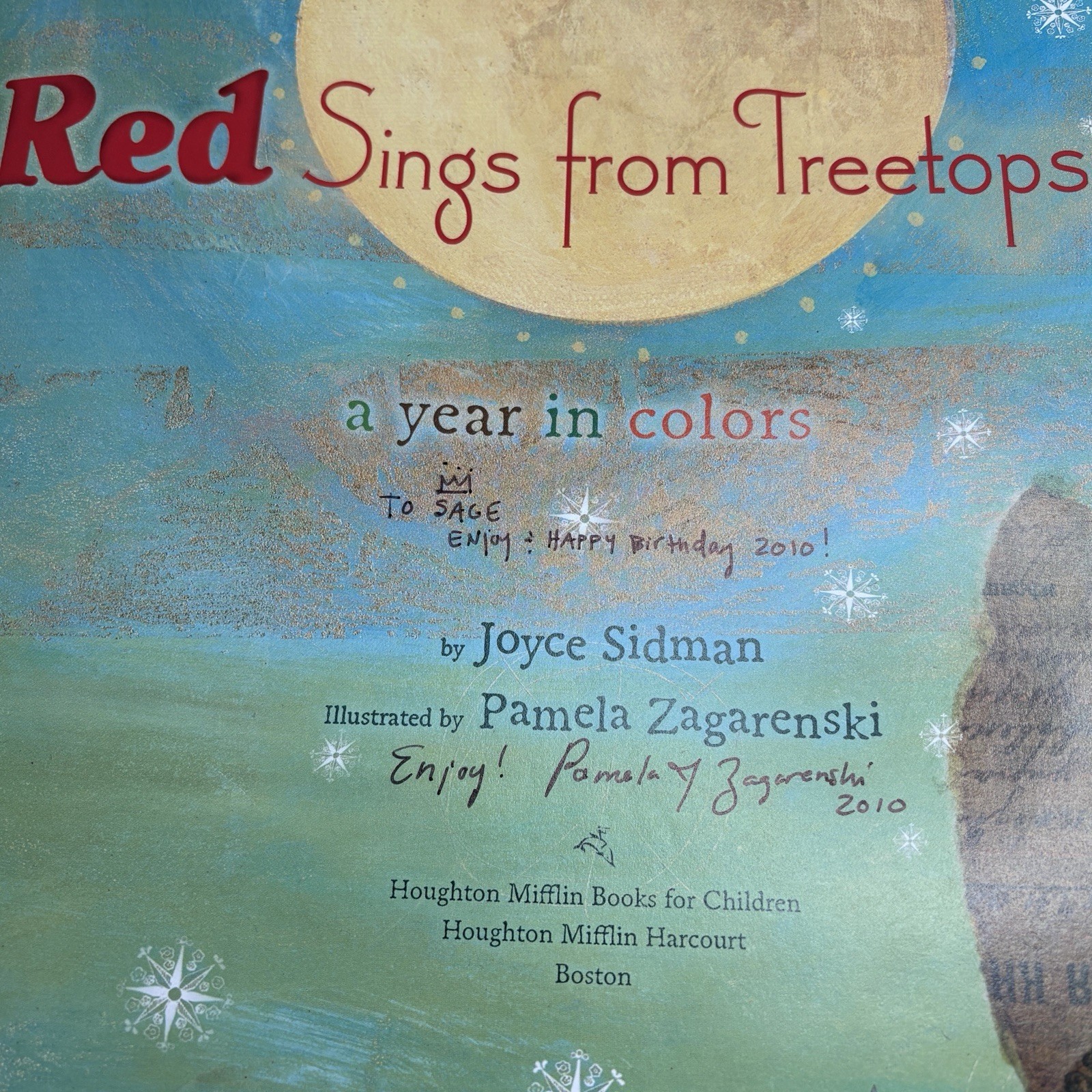 Red Sings from Treetops: A Year in Colors (Sidman, Zagarenski) – VERY GOOD