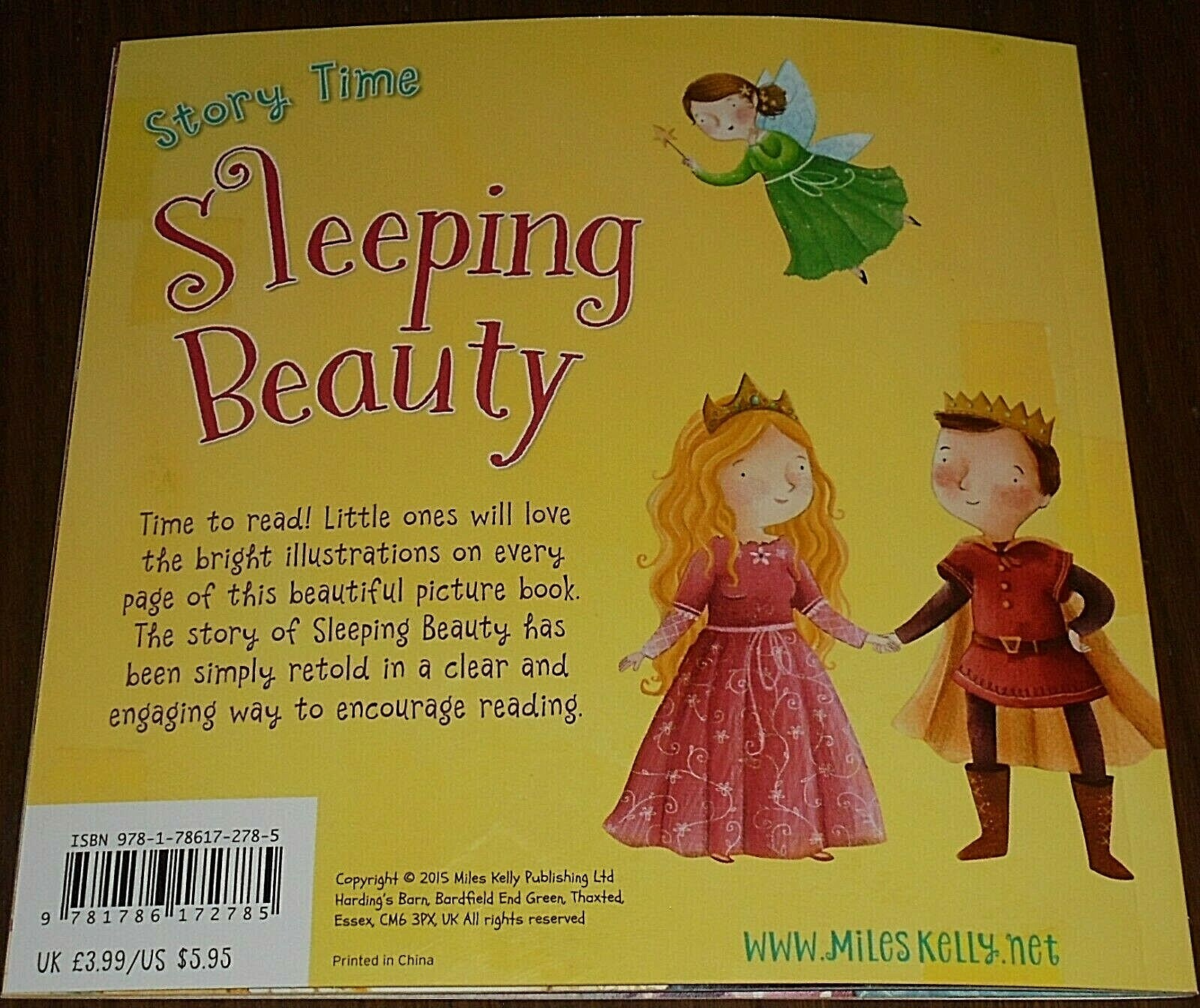 STORY TIME SLEEPING BEAUTY BOOK (17cm X 17cm) 2015 BRAND NEW