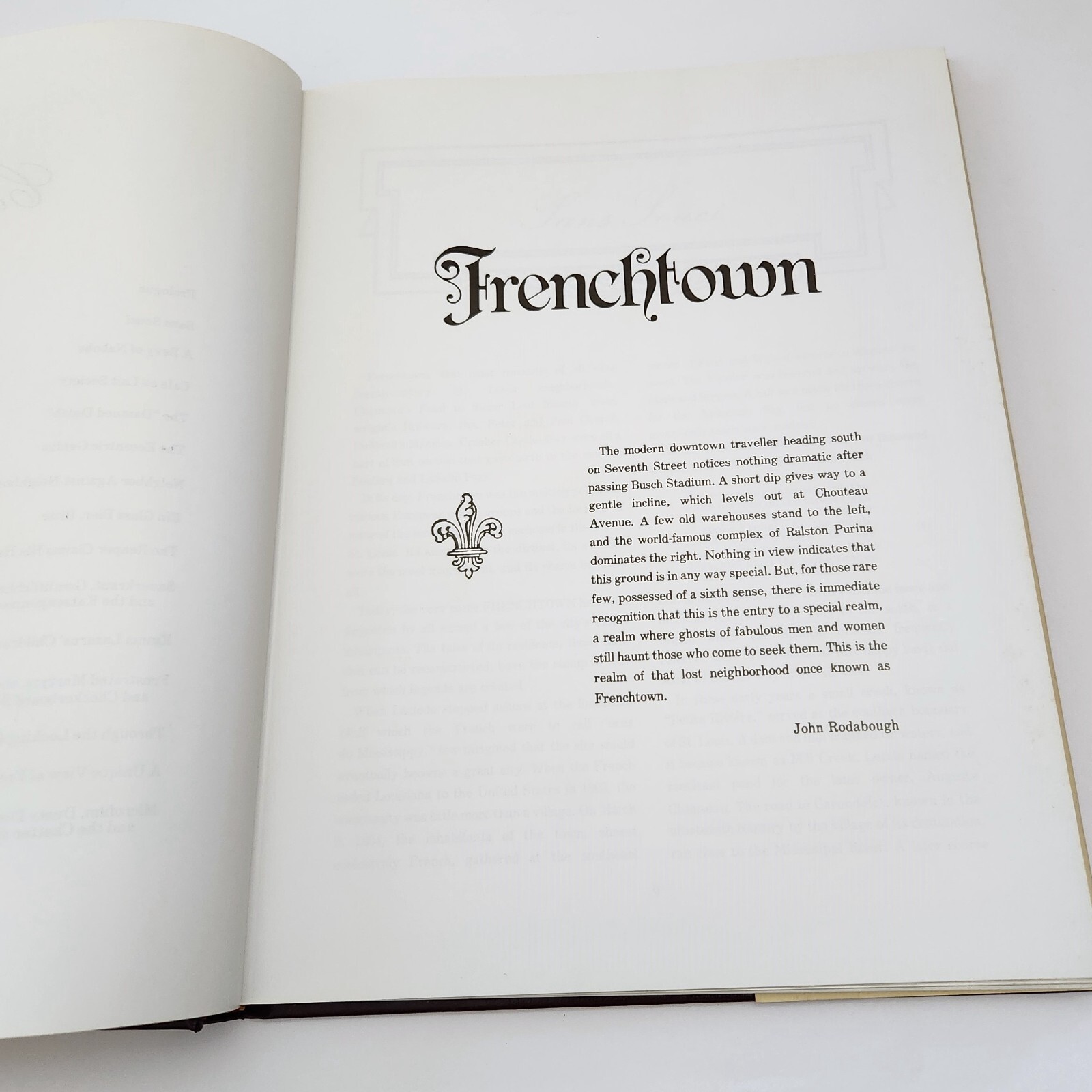 1980 vintage: Frenchtown by John Rodabough- Hardcover French Town St. Louis, Mo