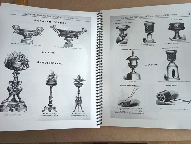 J W Fiske (1865) Ornamental Iron Vases Fountains Statues Catalog * Garden Pieces
