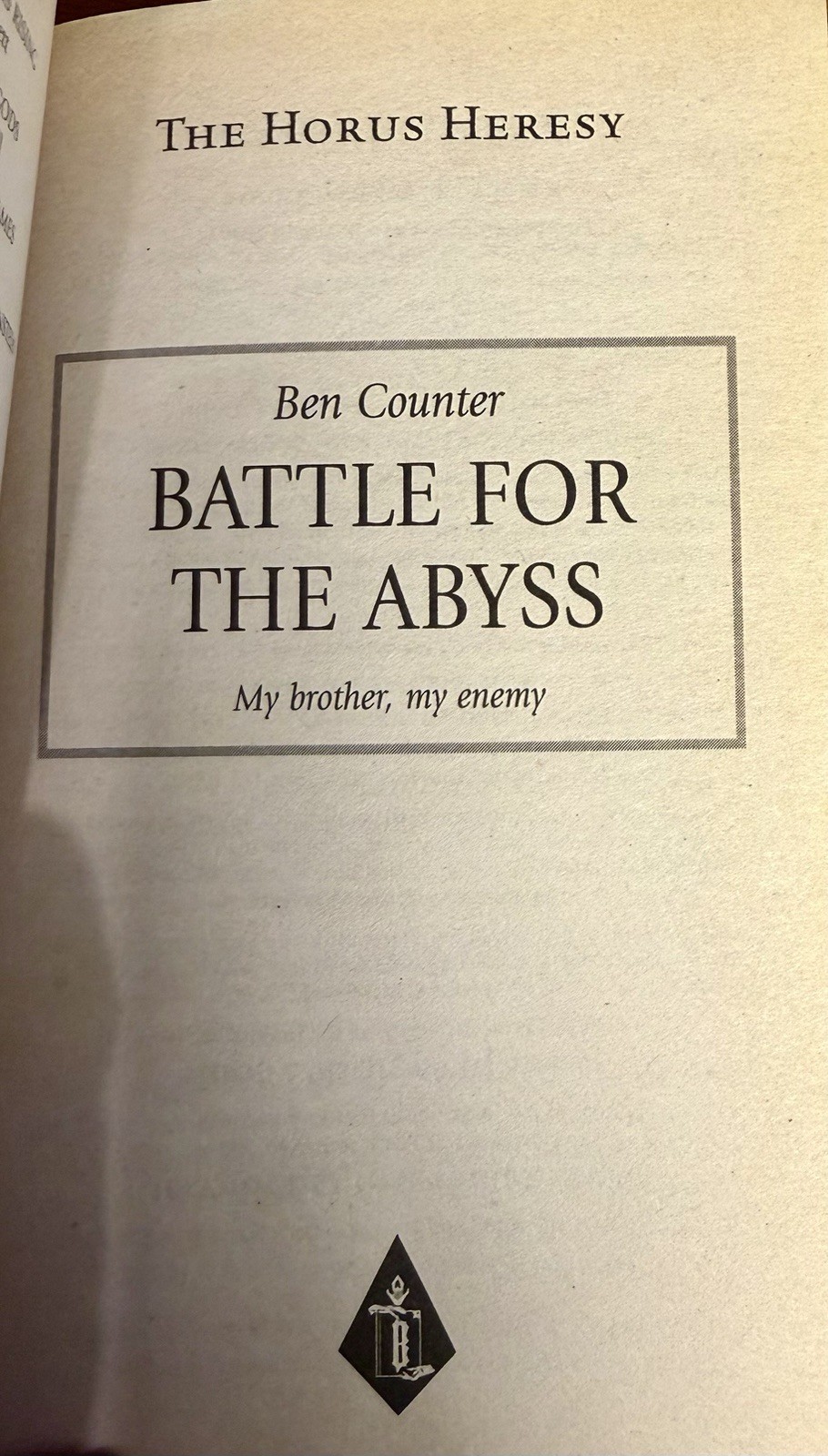 Battle for the Abyss by Ben Counter The Horus Heresy Warhammer 40K MM Paperback