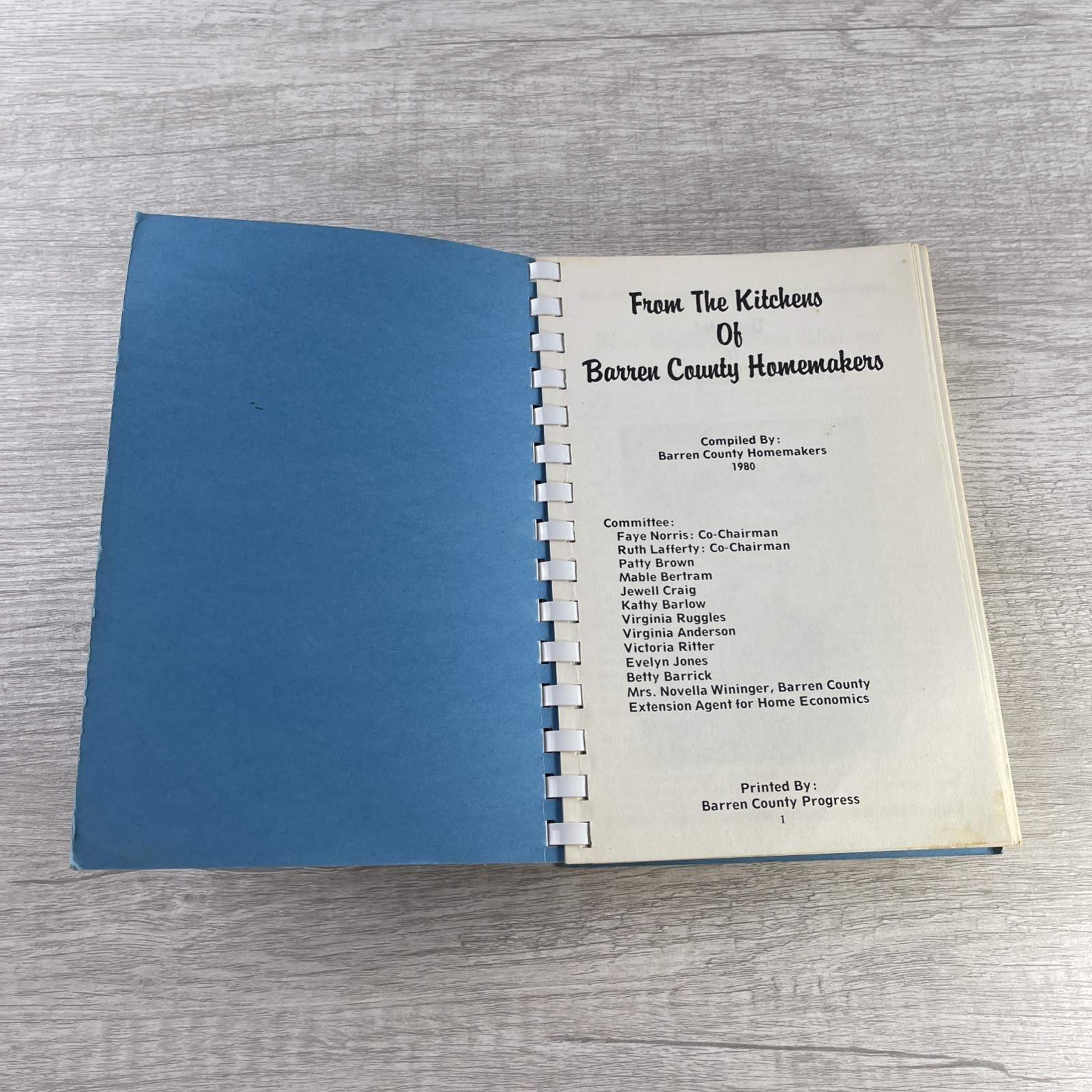VTG Barren County Homemakers, From the Kitchen of Recipe Cookbook 1980 Pages 212