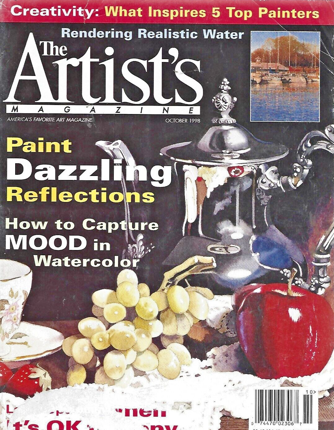 6-THE ARTIST’S MAGAZINES” FEB 98- MARCH 98- APRIL 98- JUNE 98- AUG 98- OCT B13