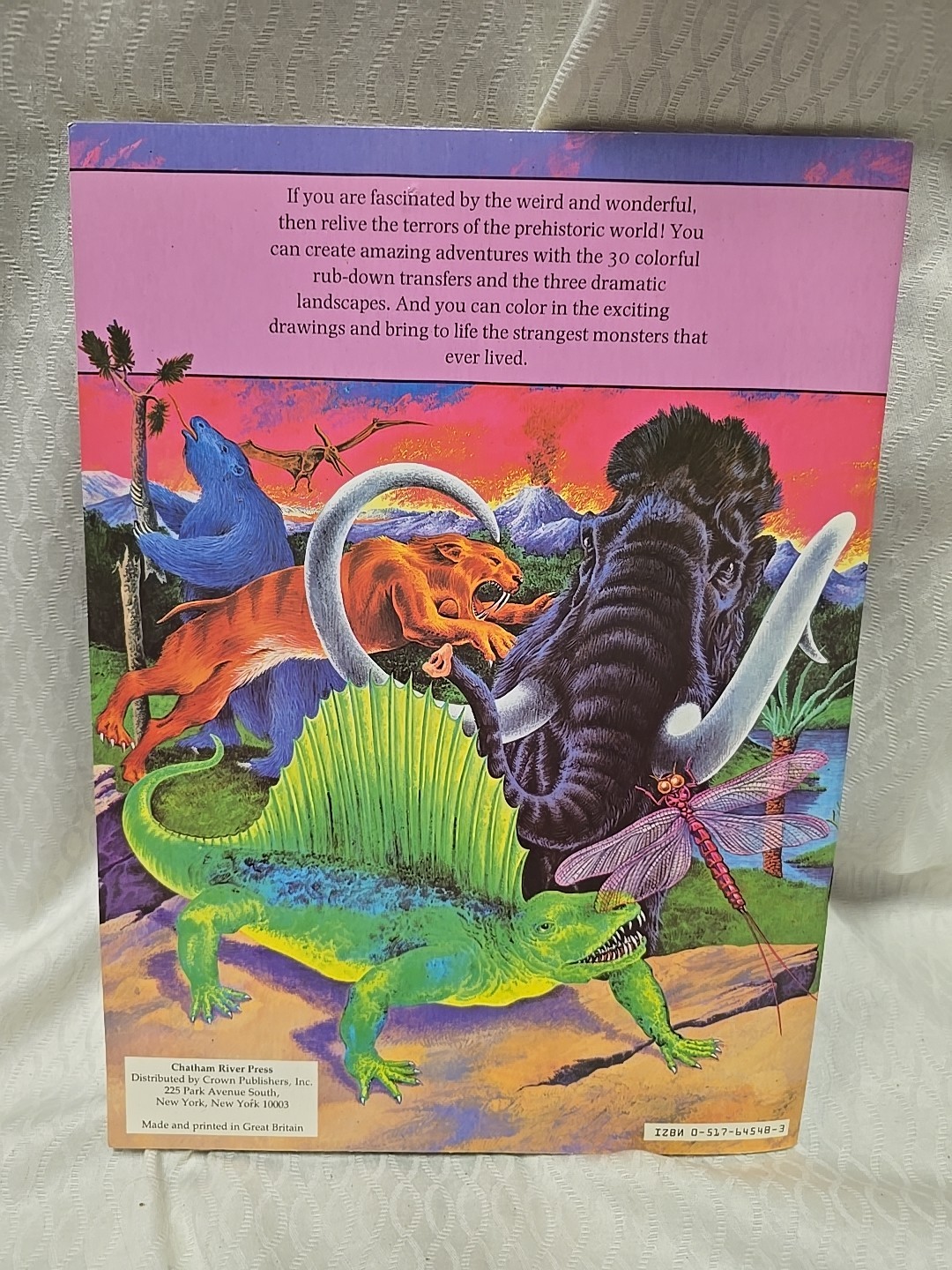 Prehistoric Monsters And Dinosaurs Transfer Book With Rub-off Transfers