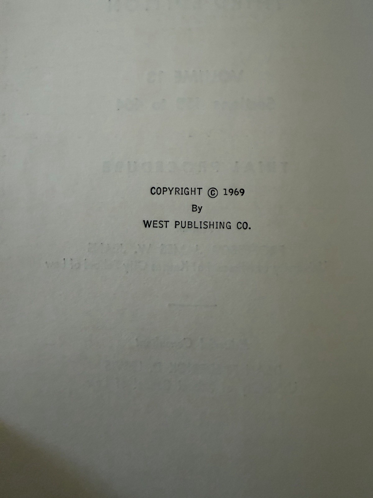 Blashfield Automobile Law and Practice Vol 13 Trial Procedure 1969