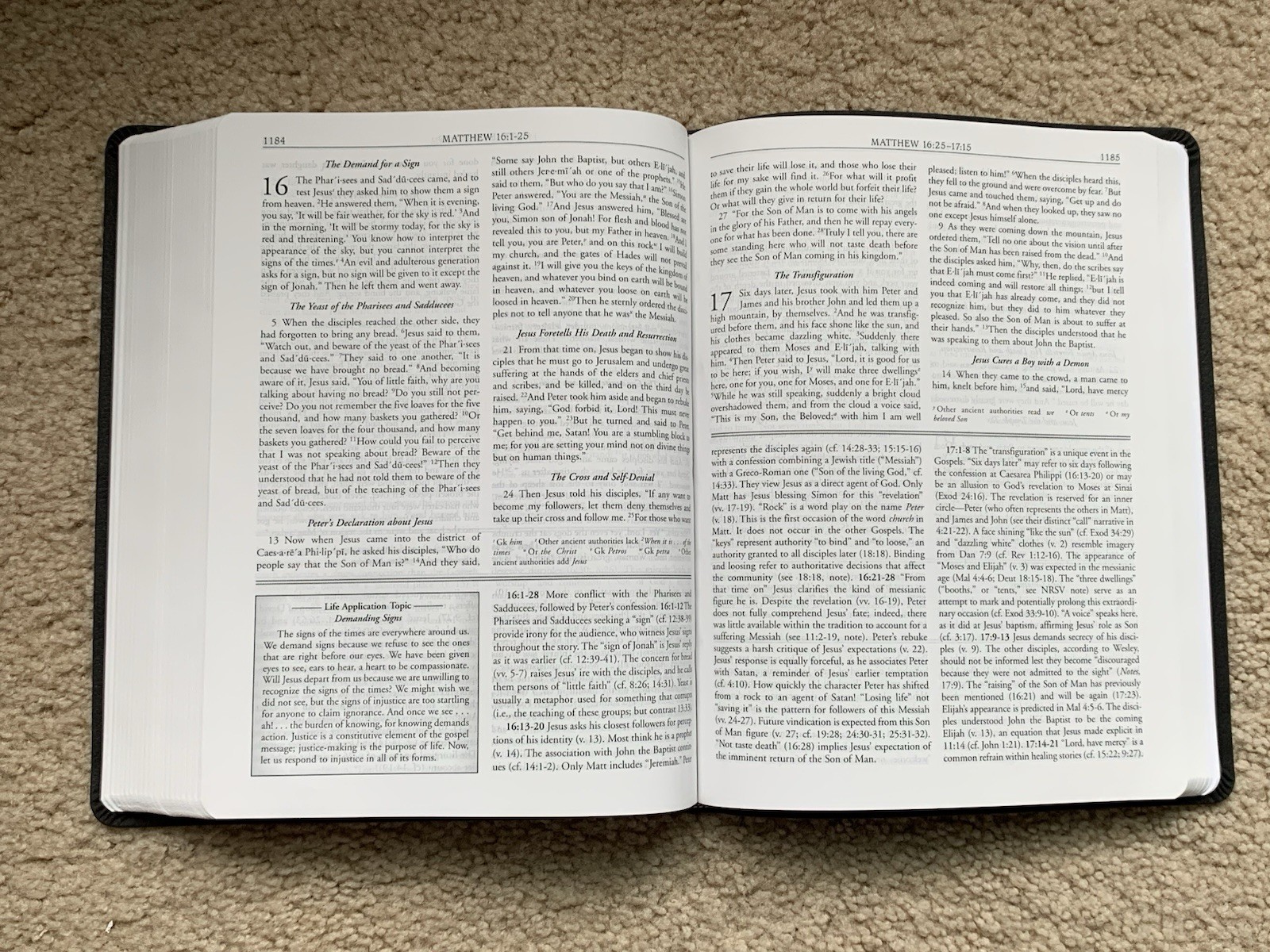 NRSV 89 Wesley Study Bible Charcoal Bonded Leather 2017 Abingdon Press