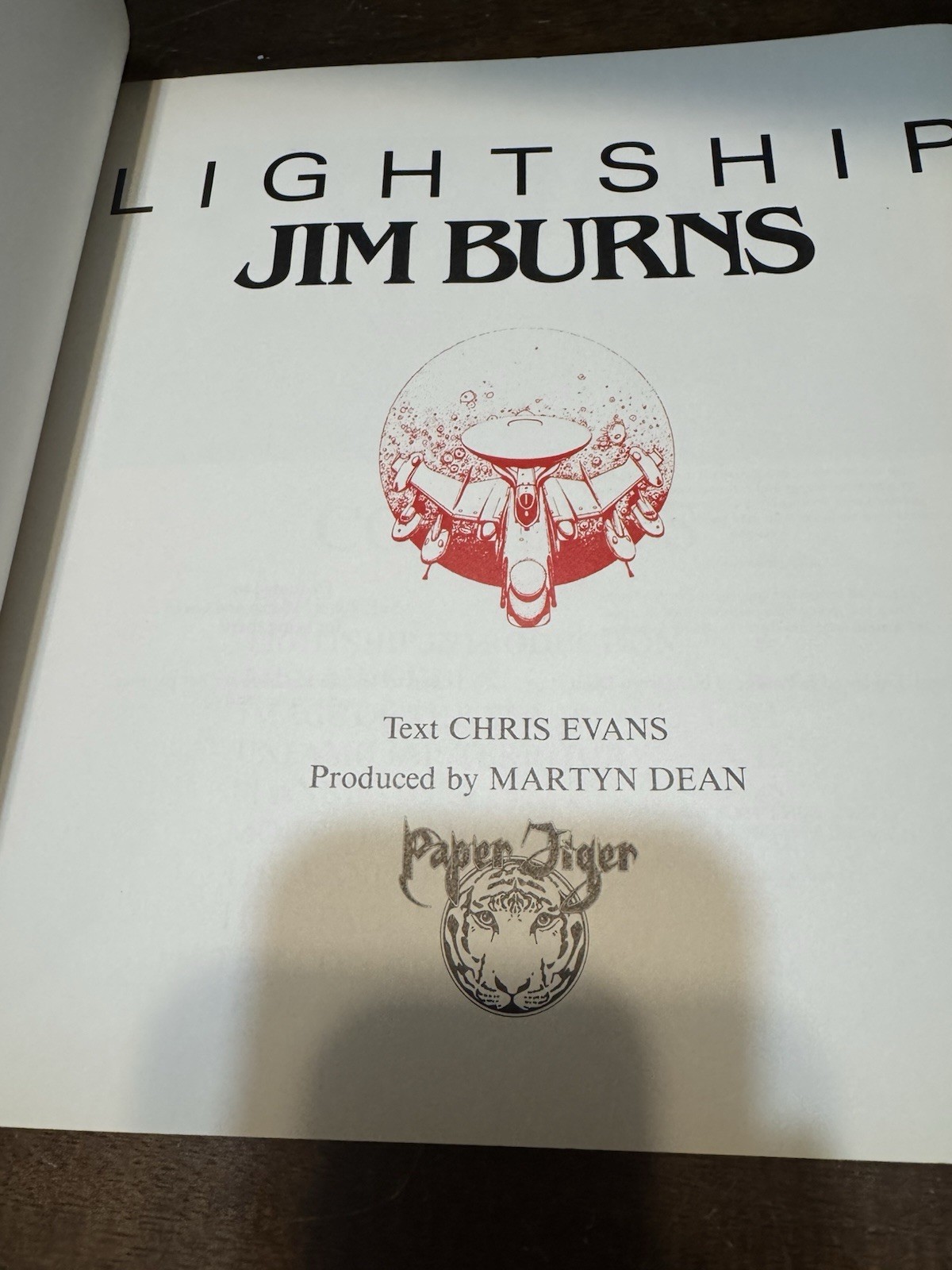 Lightship Jim Burns 1985 Paper Tiger Sci-Fi Art Book Chris Evans Vintage SF Illu