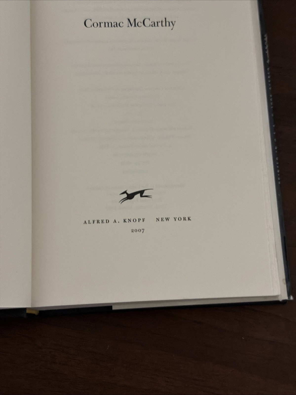 The Road by Cormac McCarthy – First Edition 10th Printing