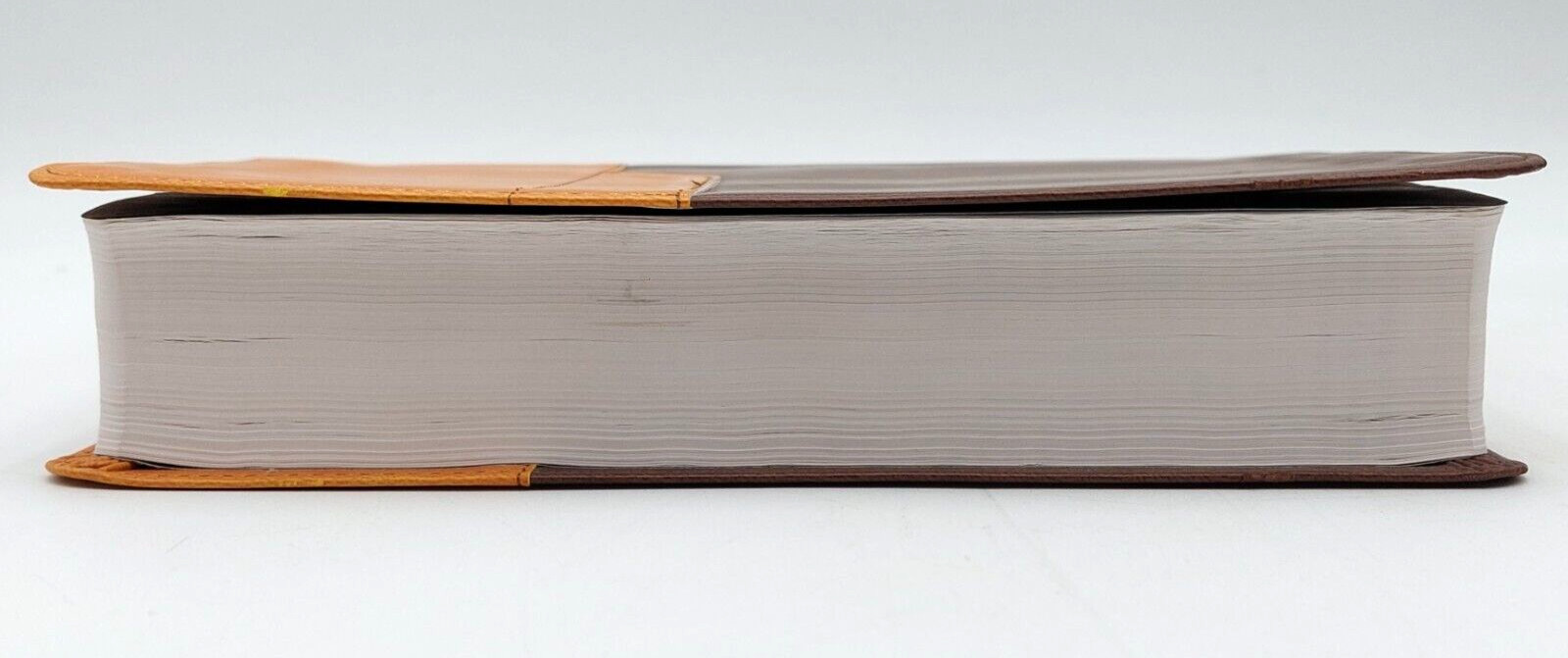 Zondervan NIV Large Print Lay-Flat Holy Bible Duo-Tone Chocolate/Amber w/Box