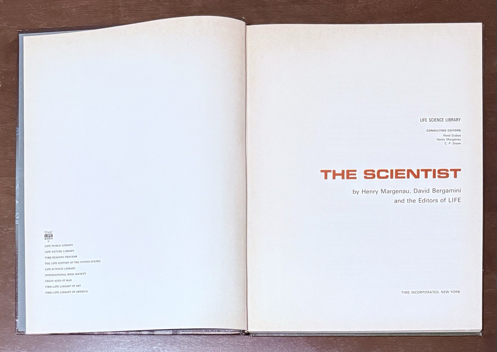 The Scientist by Henry Margenau & David Bergamini, Time Life Science Library mc2
