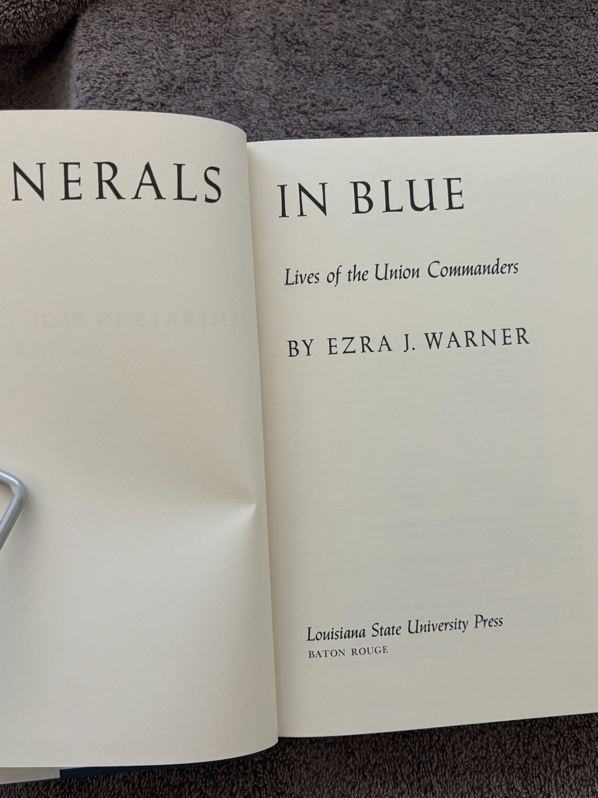 Generals in Blue – Lives of the Union Commanders by Ezra T. Warner