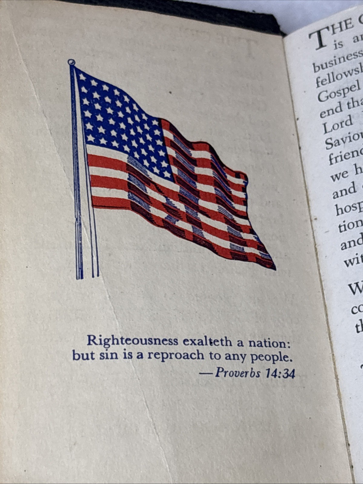 Vintage Pocket Bible 1954 Testament Psalms Proverbs Gideons National Bible Press
