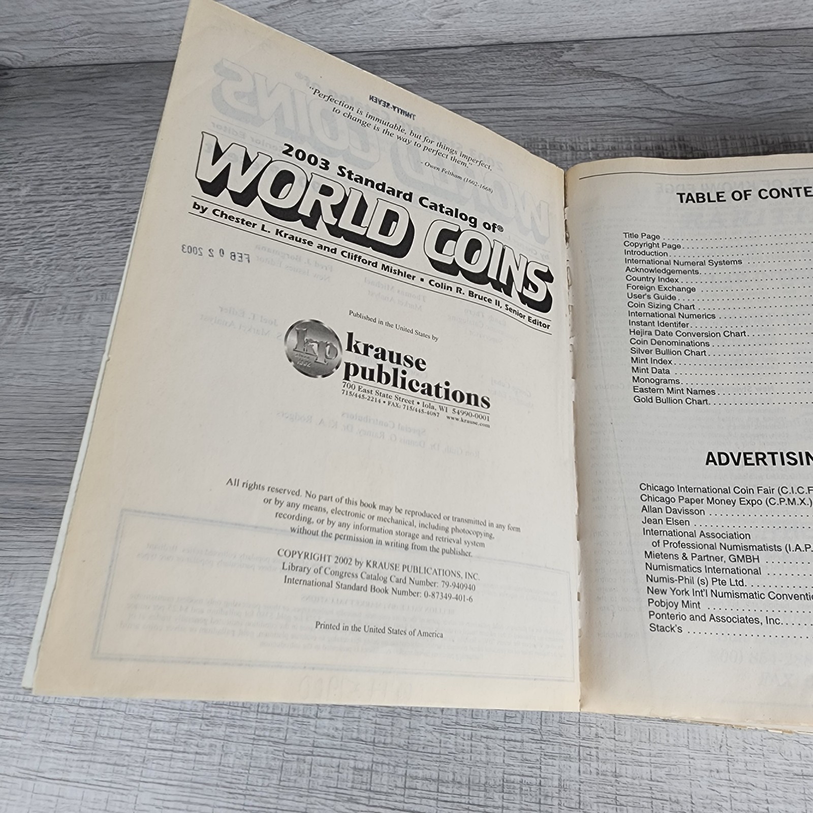2003 Standard Catalog of World Coins by Chester L. Krause & Clifford Mishler PB