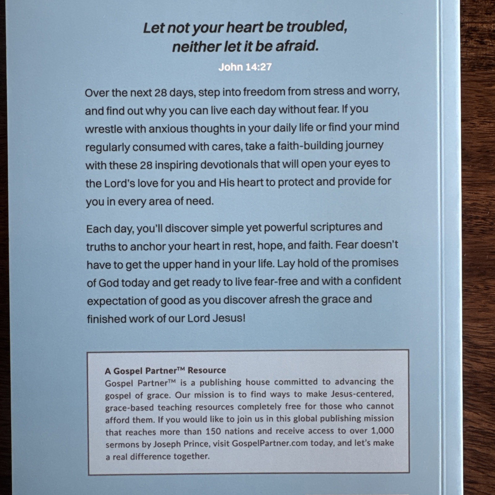 No More Fear: 28 Thoughts for Living a Worry-Free Life by Joseph Prince