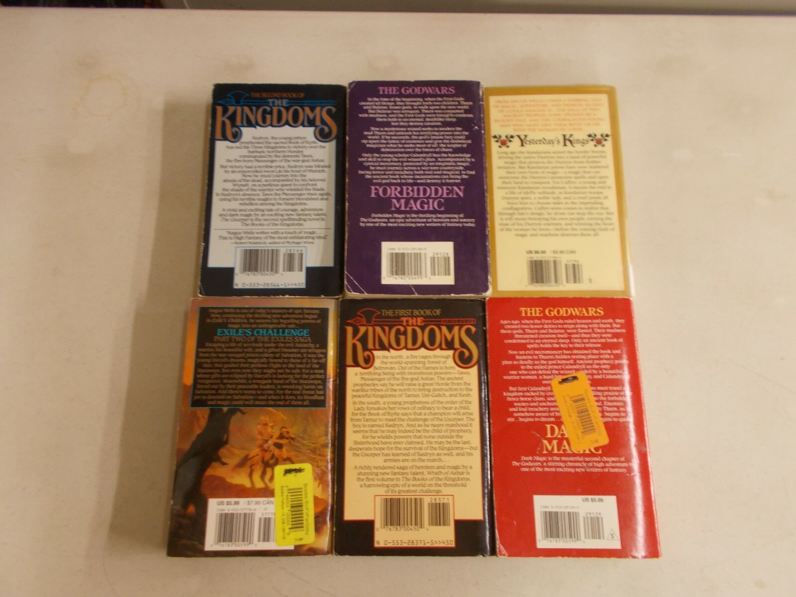 6 ANGUS WELLS KINGS ASHAR DARK MAGIC USURPER FORBIDDEN CHALLENGE FANTASY pb