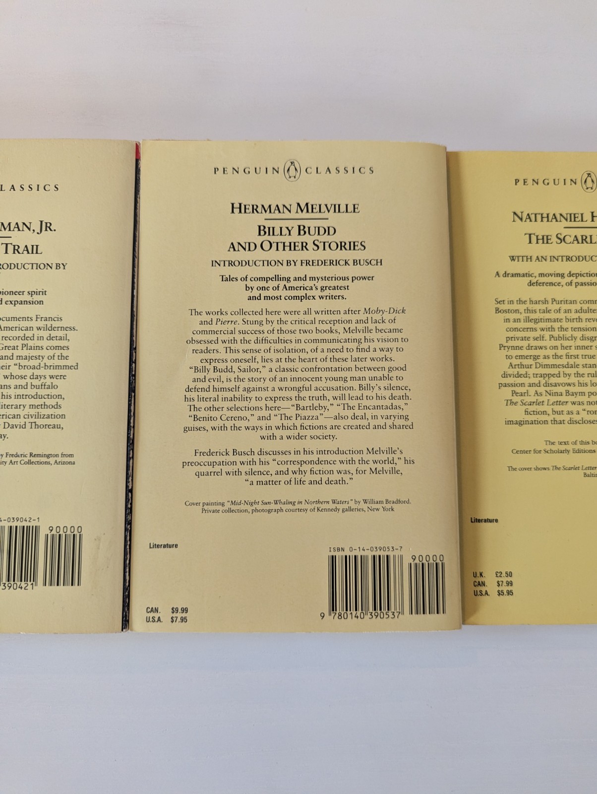 Lot of 3 Vintage Penguin Classics Books American Lit Hawthorne Melville Parkman