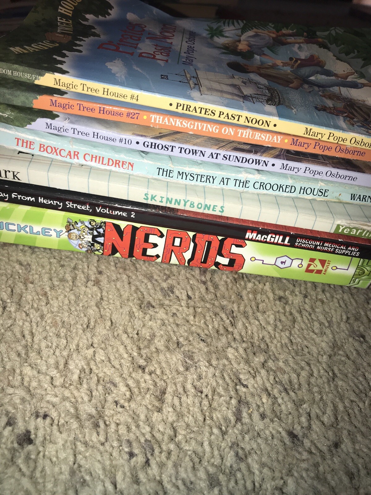 🔥7 Book Lot Magic Tree House Boxcar Children Long Way Henry Street Skinnybones