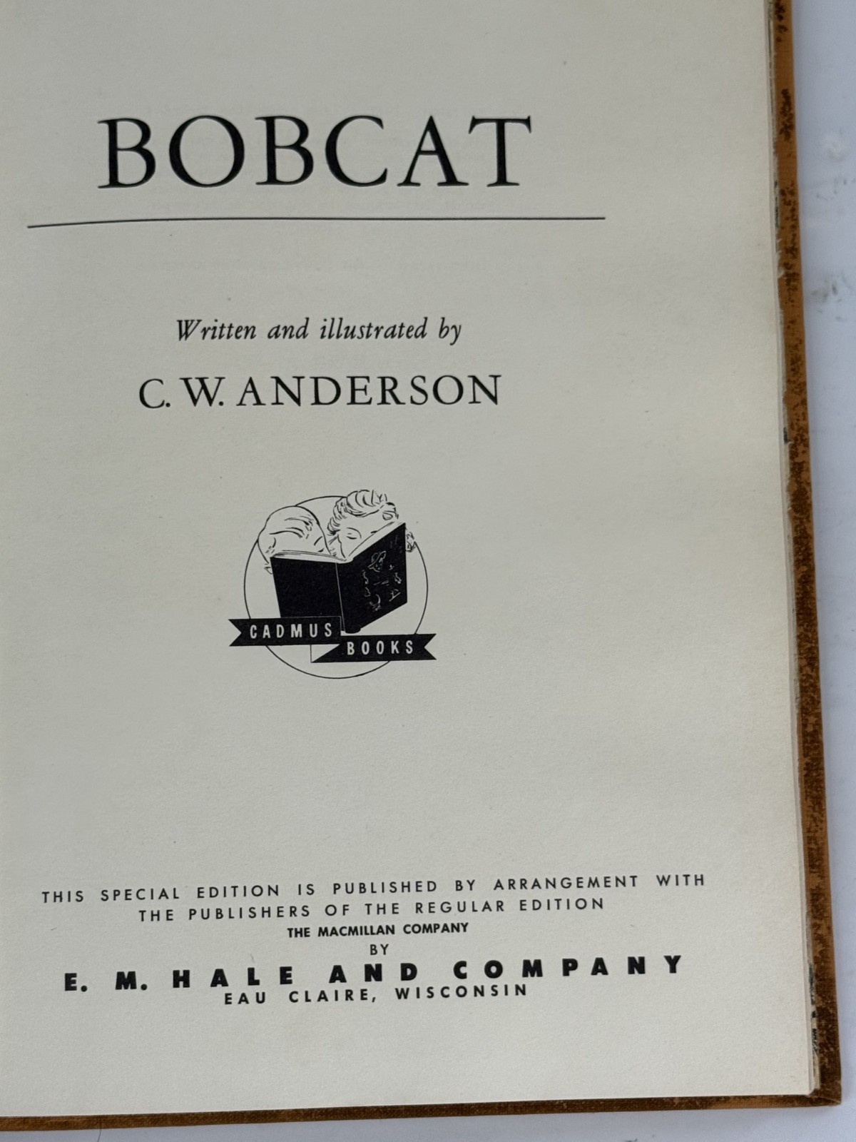BOBCAT by C.W. Anderson HB 1949