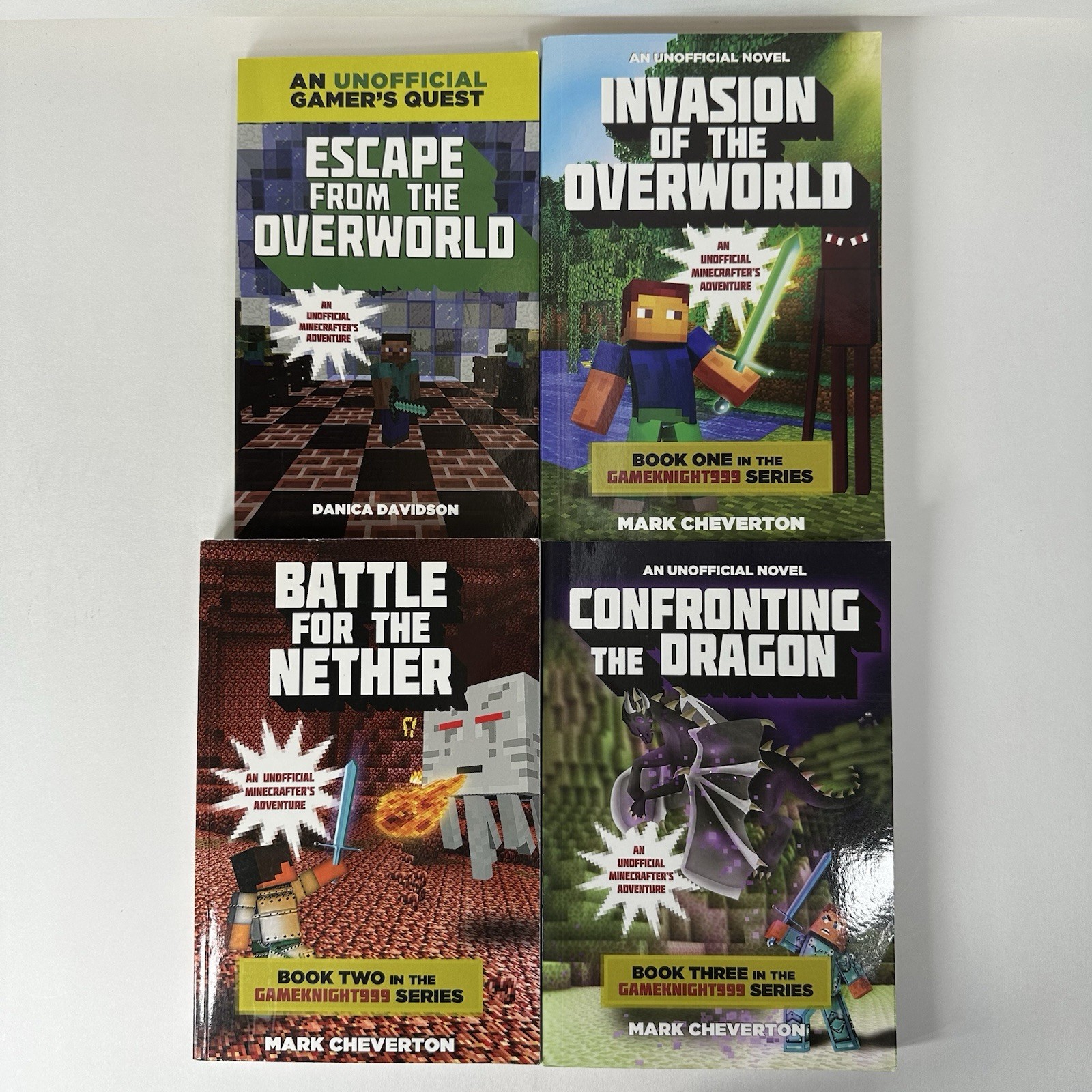 Minecraft Novels, Lot of 10 Books, Various Authors, Chapter Books, Good