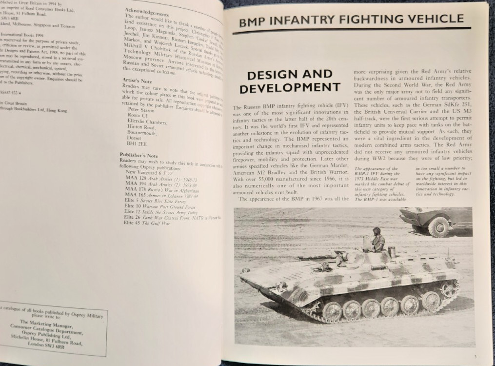 Osprey New Vanguard Ser. 12: BMP Infantry Fighting Vehicle 1967-1994 by Steven..