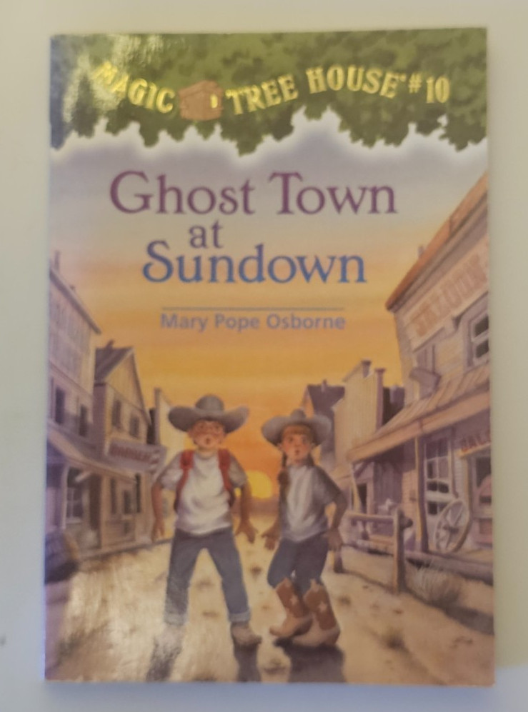 Mary Pope Osborne Ghost Town at Sundown 1997 Book #10 Trade Paperback FLC