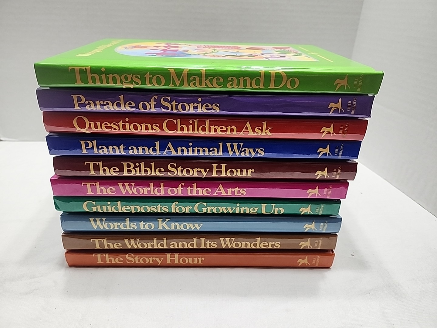 Child Horizons 10 Book Lot Vintage Hardcover Books New Home Schooling Or Reading