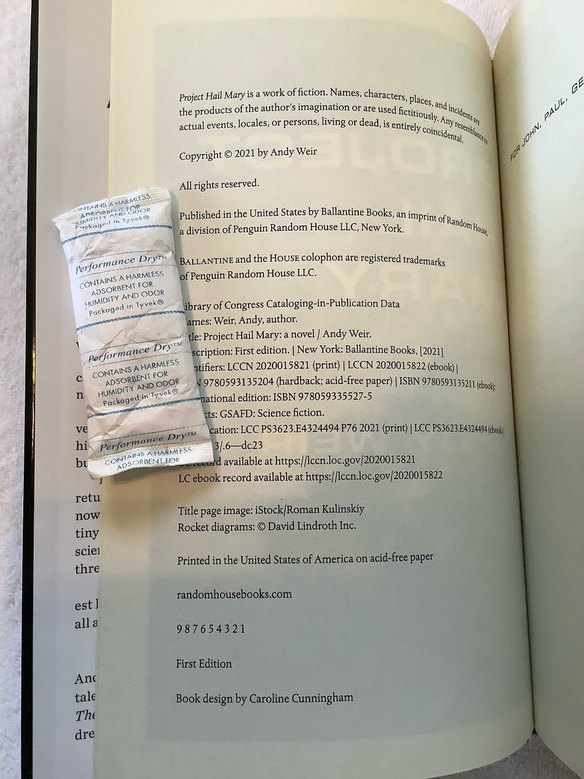 PROJECT HAIL MARY – ANDY WEIR 1st ED. / 1st PRINT HARDCOVER NEW UNREAD PRISTINE