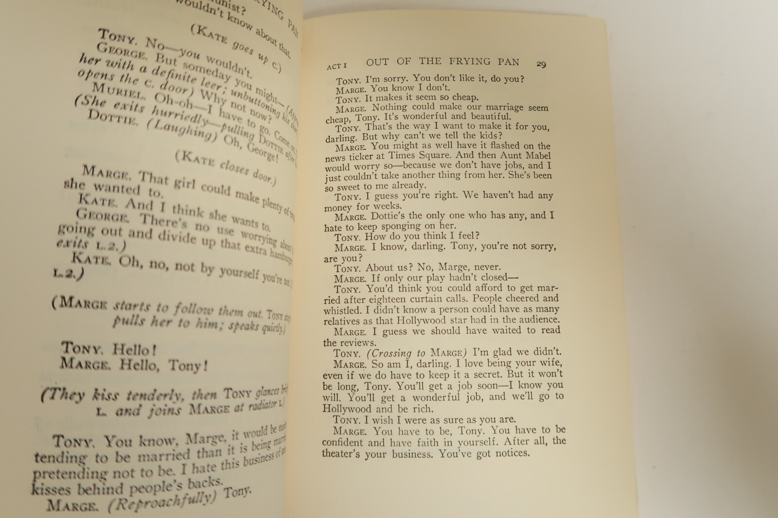 Out of The Frying Pan by Francis Swann Samuel French Library Edition Book