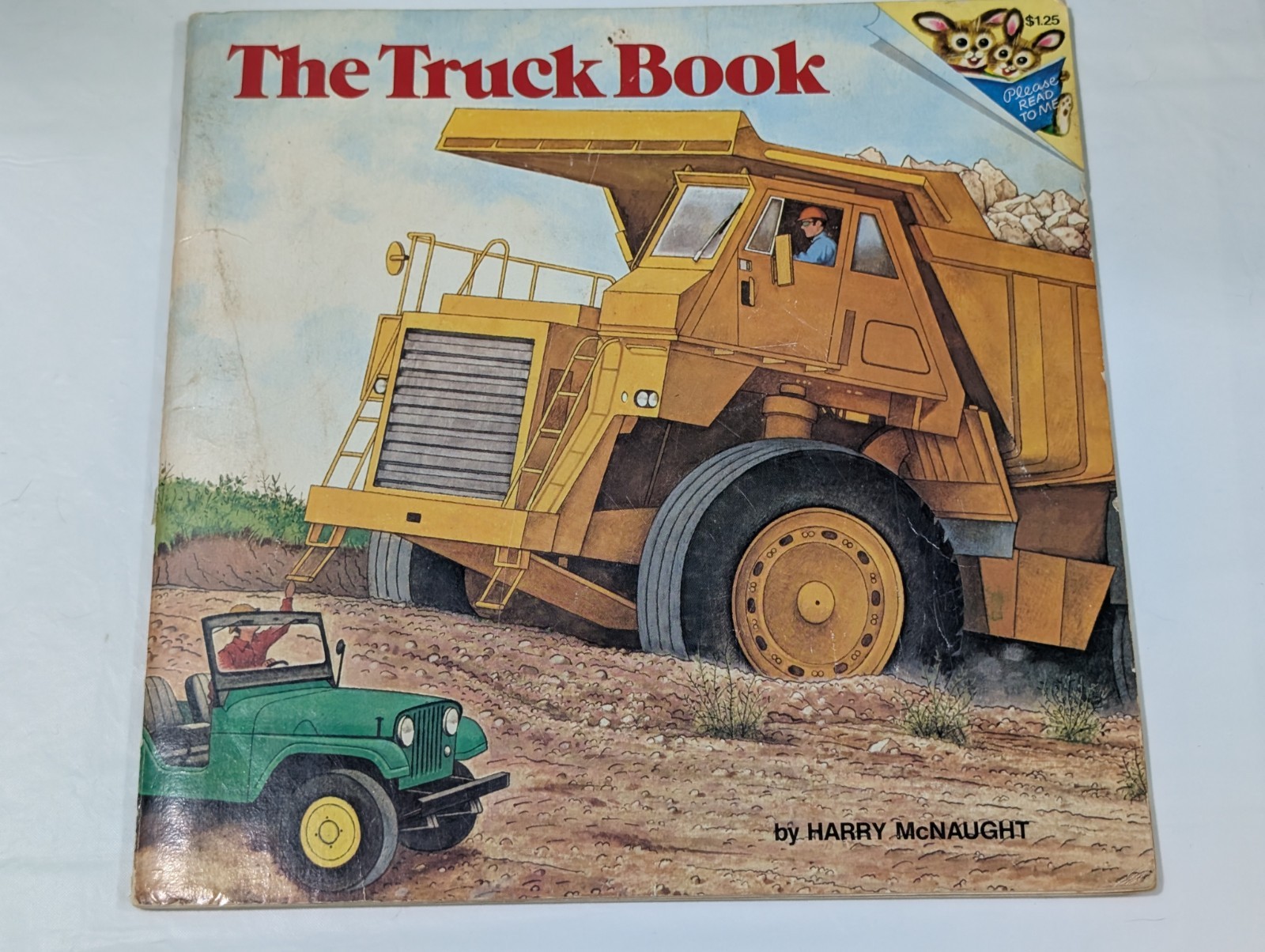 Vintage Children’s Book Lot (5) Trucks Trains Dinosaurs Cat McDs Xmas 1970s–1990