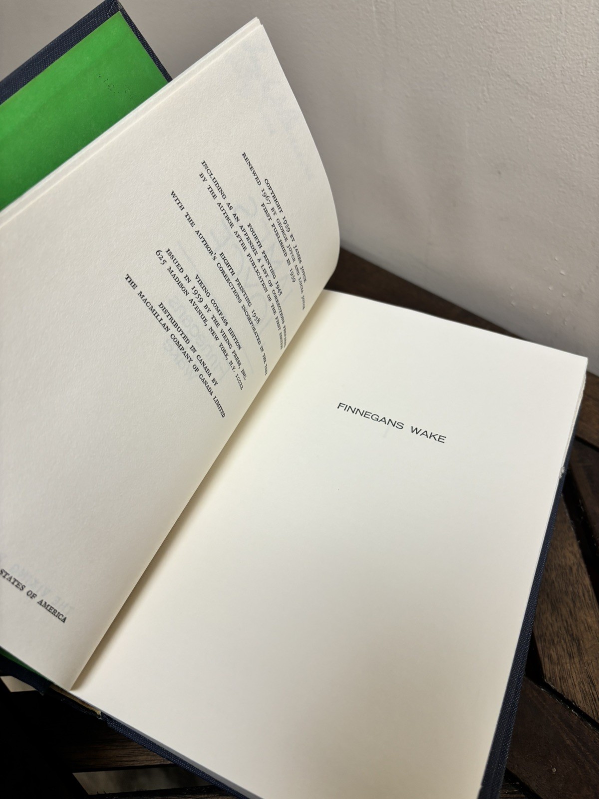 3 James Joyce Novels: Finnegans Wake, Ulysses, Dubliners By Viking Press