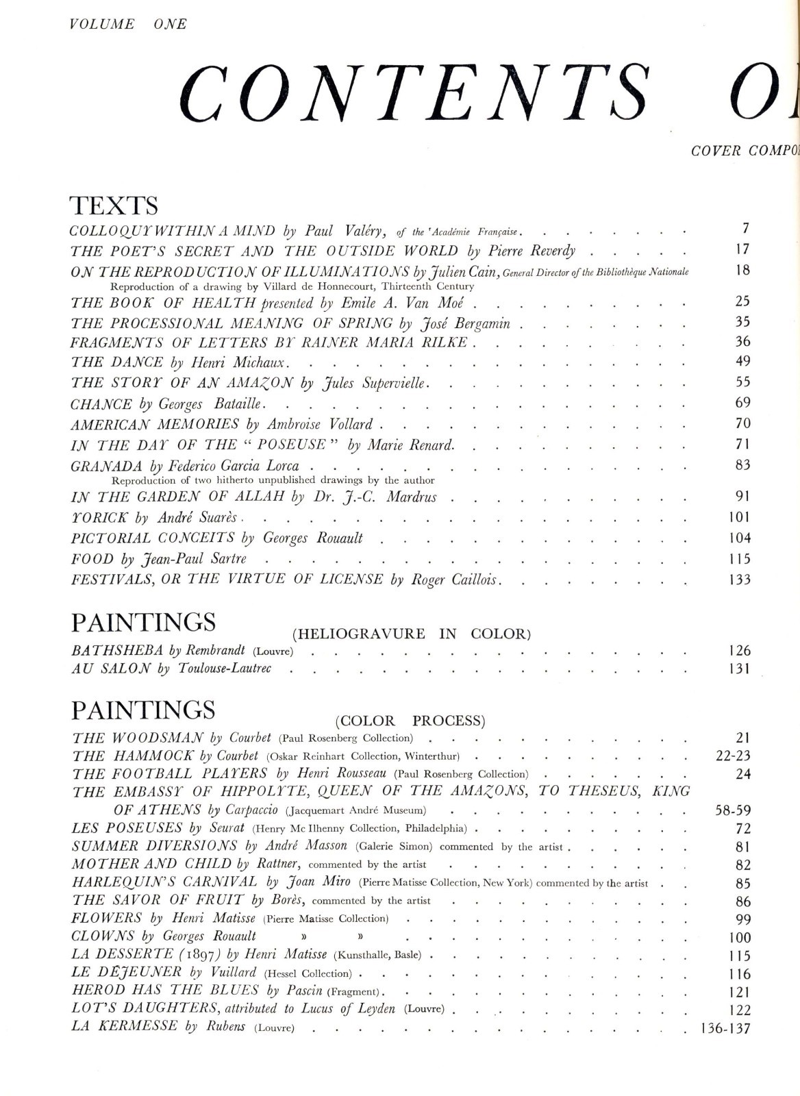 Verve 3–4 Bound Matisse Chagall Lithographs French Art Magazine Teriade