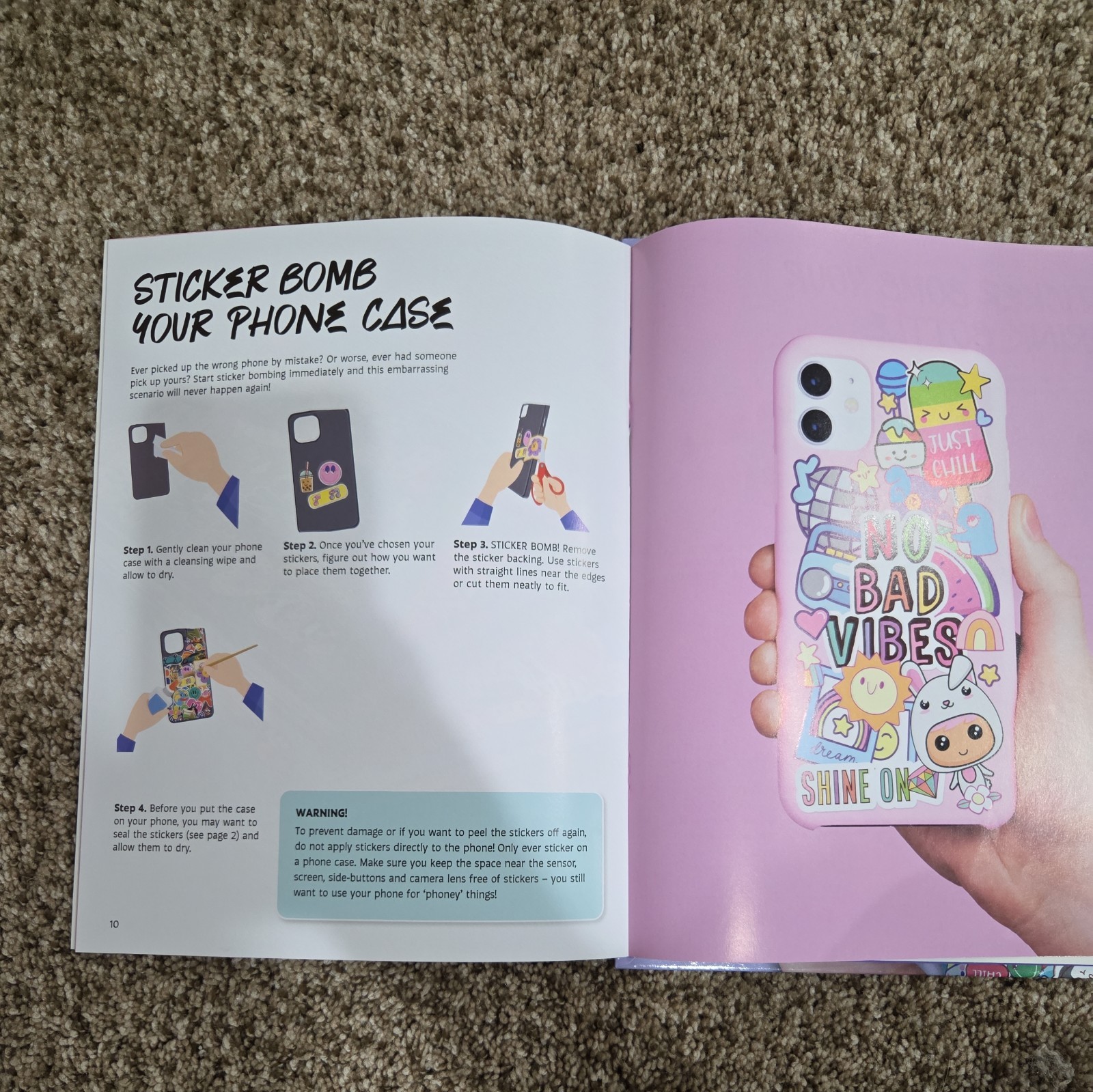 Kaliedoscope (Hinkler) Sticker Bomb “Cool Kawaii” (Hard Cover) Stickers + Book