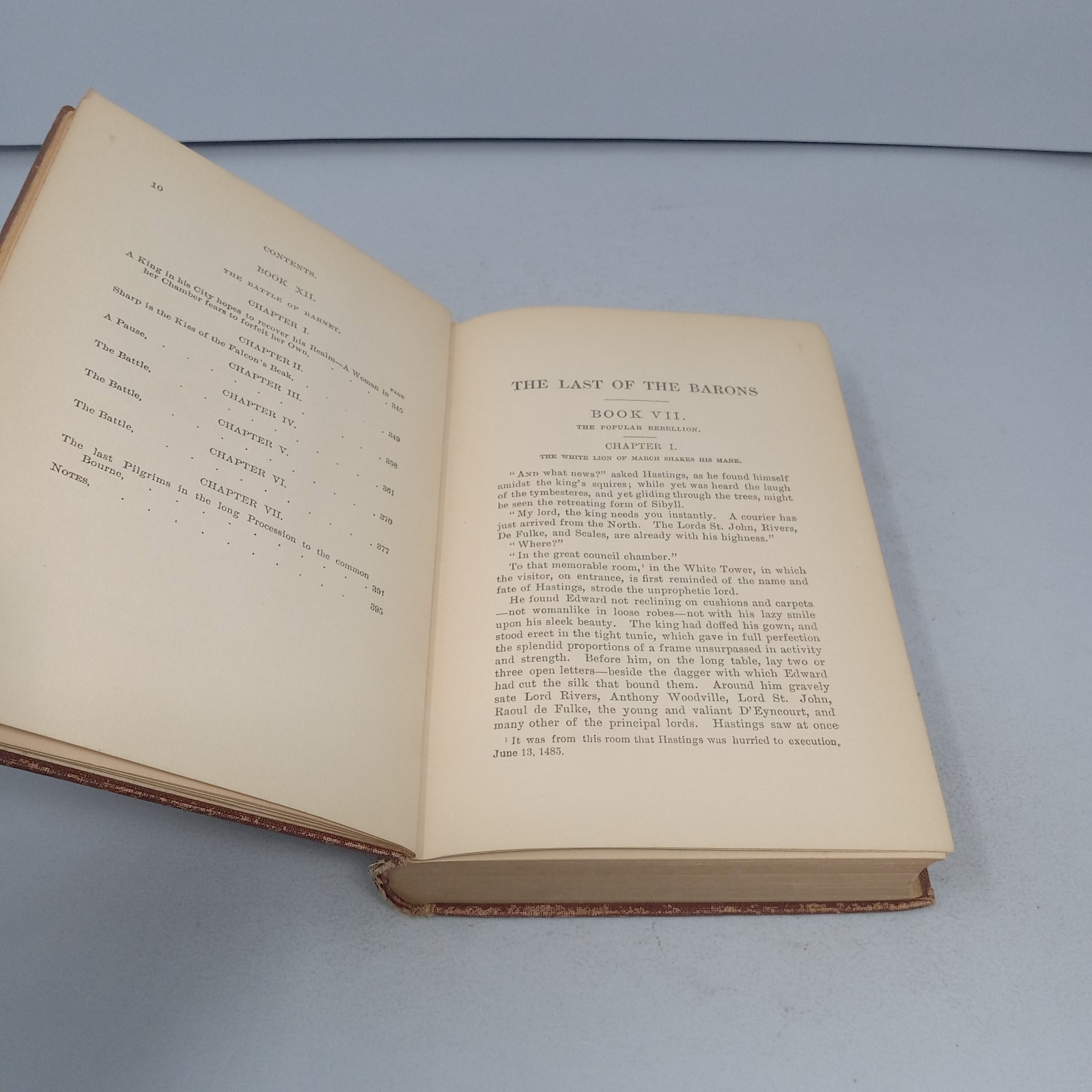 The Last of the Barons: Volume II Rand McNally Hardcover by Edward Bulwer Lytton
