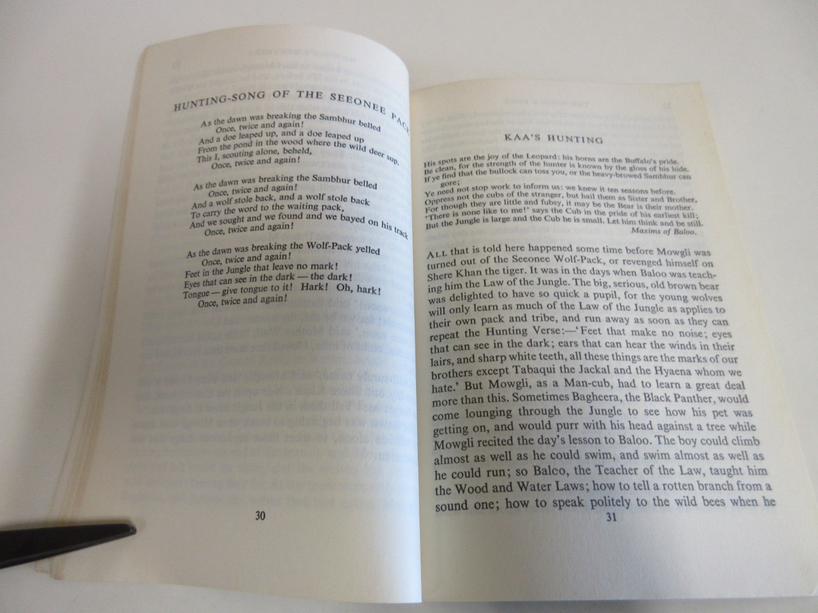 The Jungle Book – Rudyard Kipling – Vintage Paperback Classic – 159 Pages – 1961