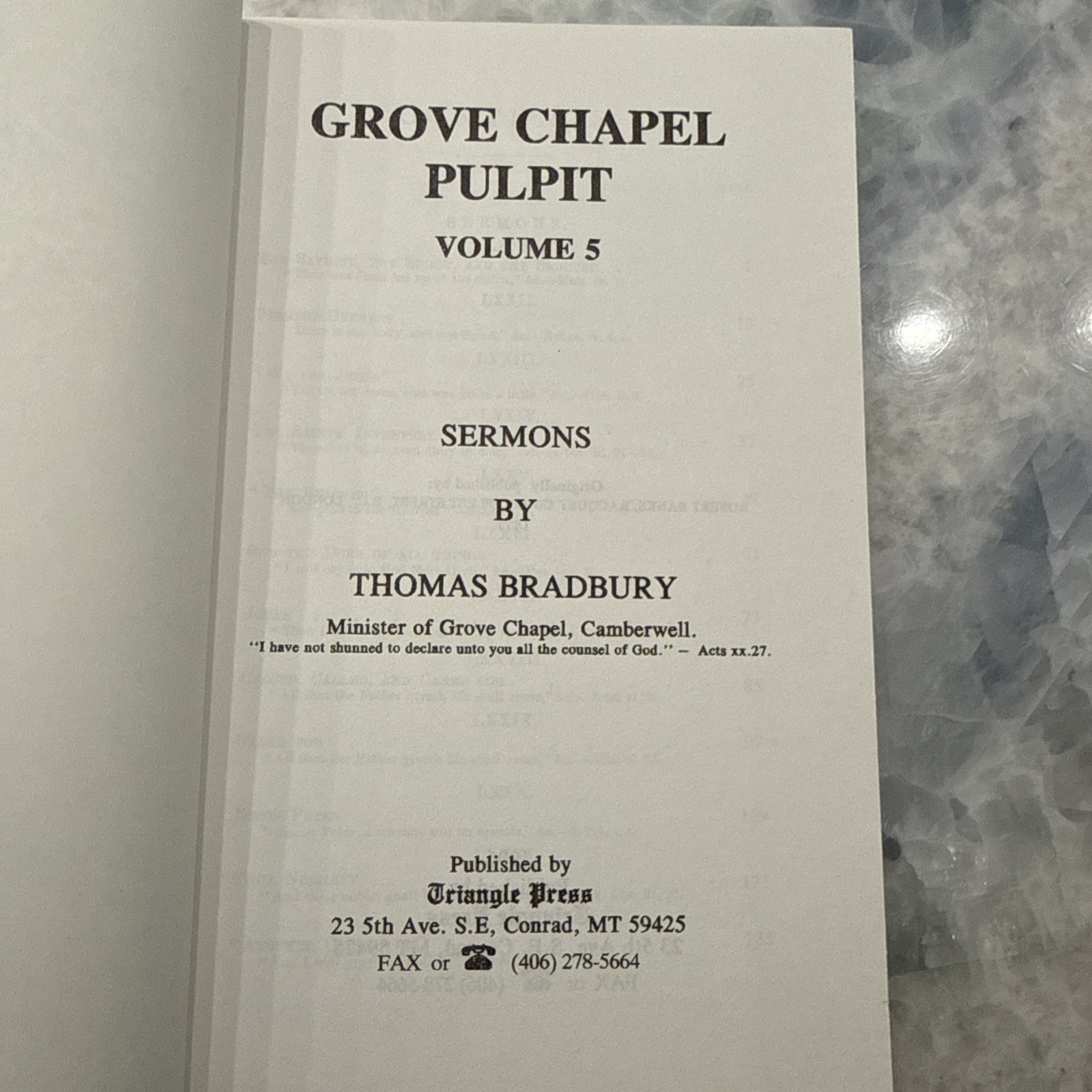 Grove Chapel Pulpit: Sermons by Thomas Bradbury (Vol 1–8, PB)-Baptist, Theology
